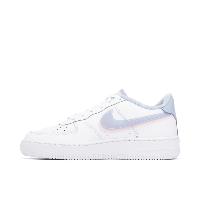 Articulación obra maestra taza Nike Air Force 1 Low 07 LV8 Double Swoosh White Armory Blue GS | CW1574-100  | Laced
