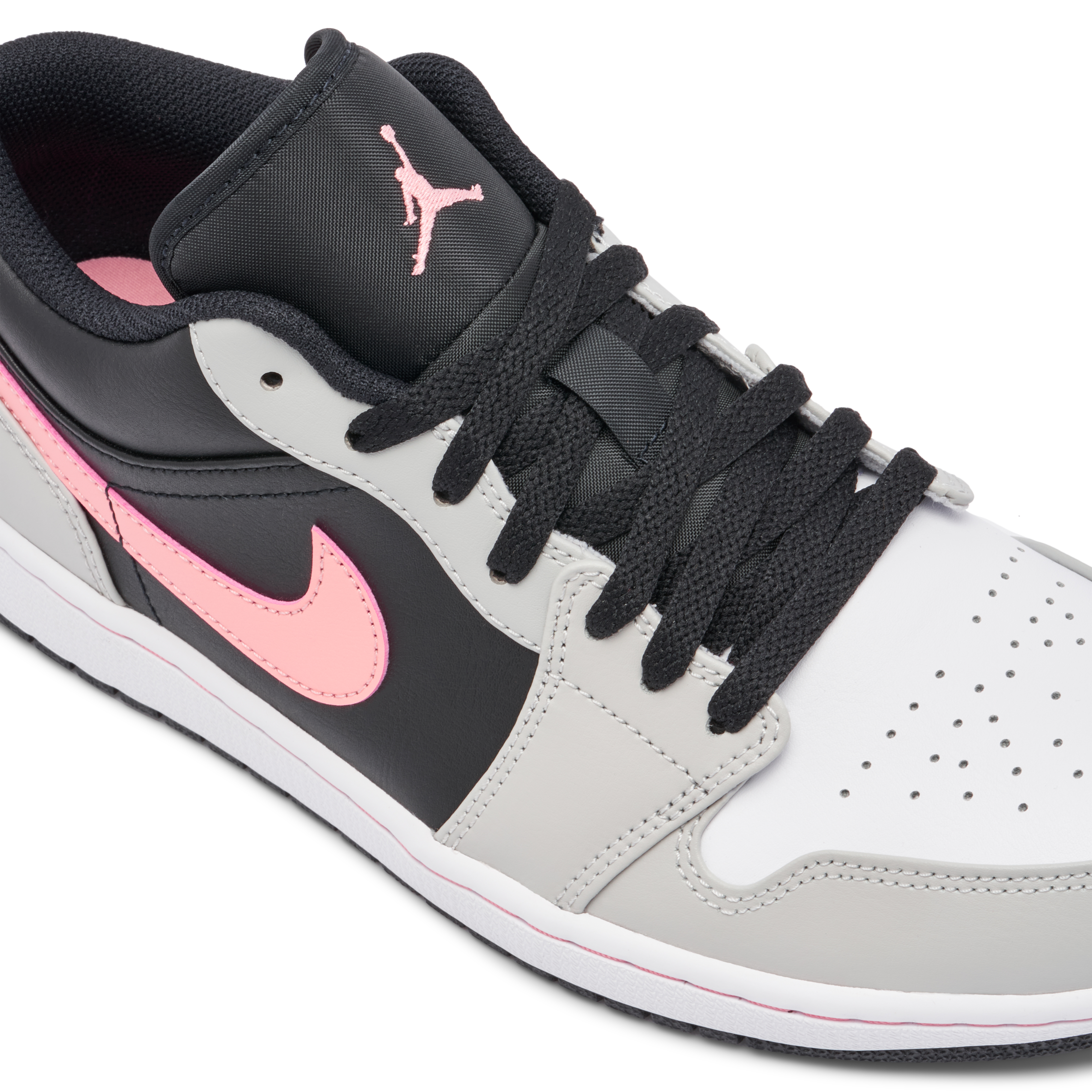 Air Jordan 1 Low White Grey Black Pink 553558-062