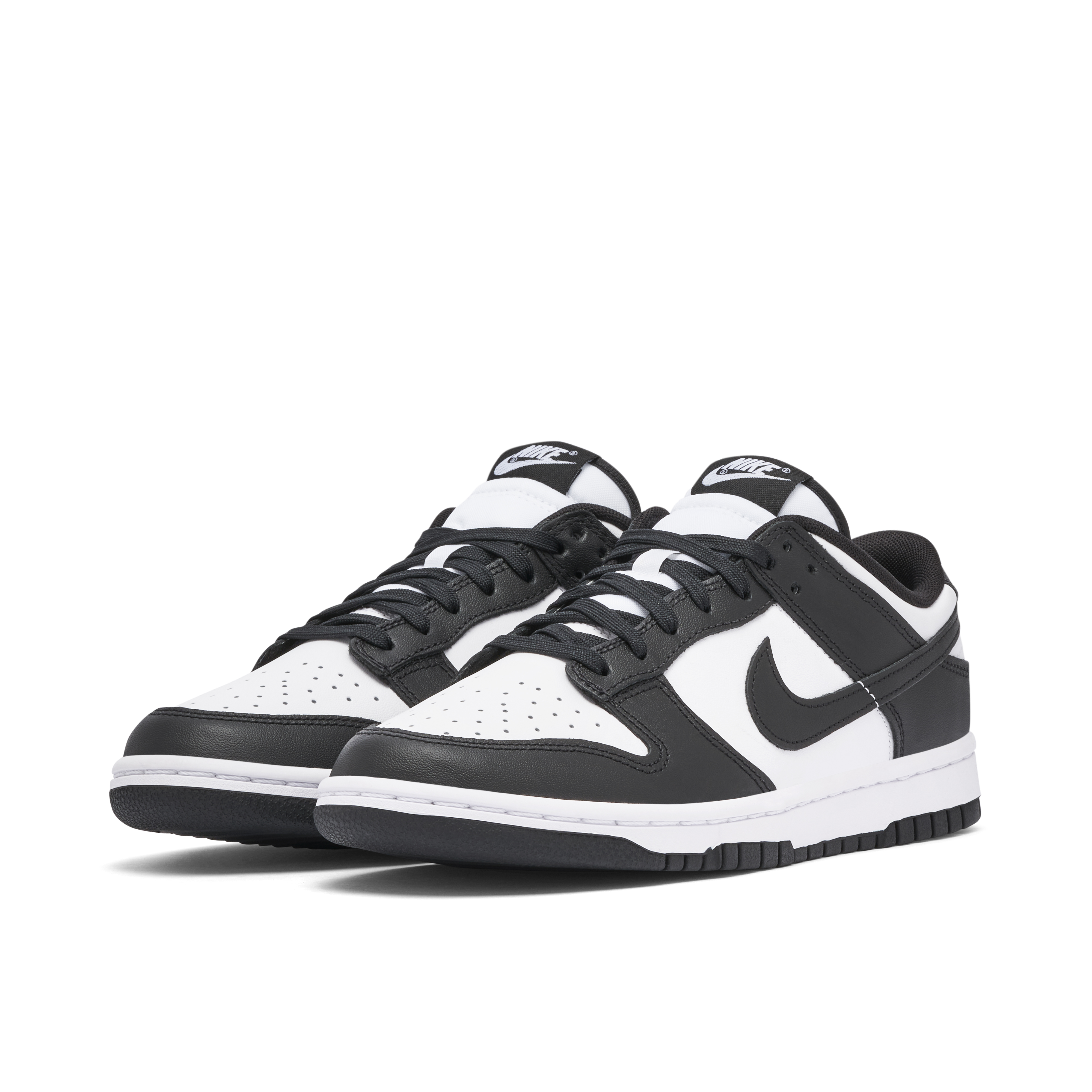 nike dunks black and white low