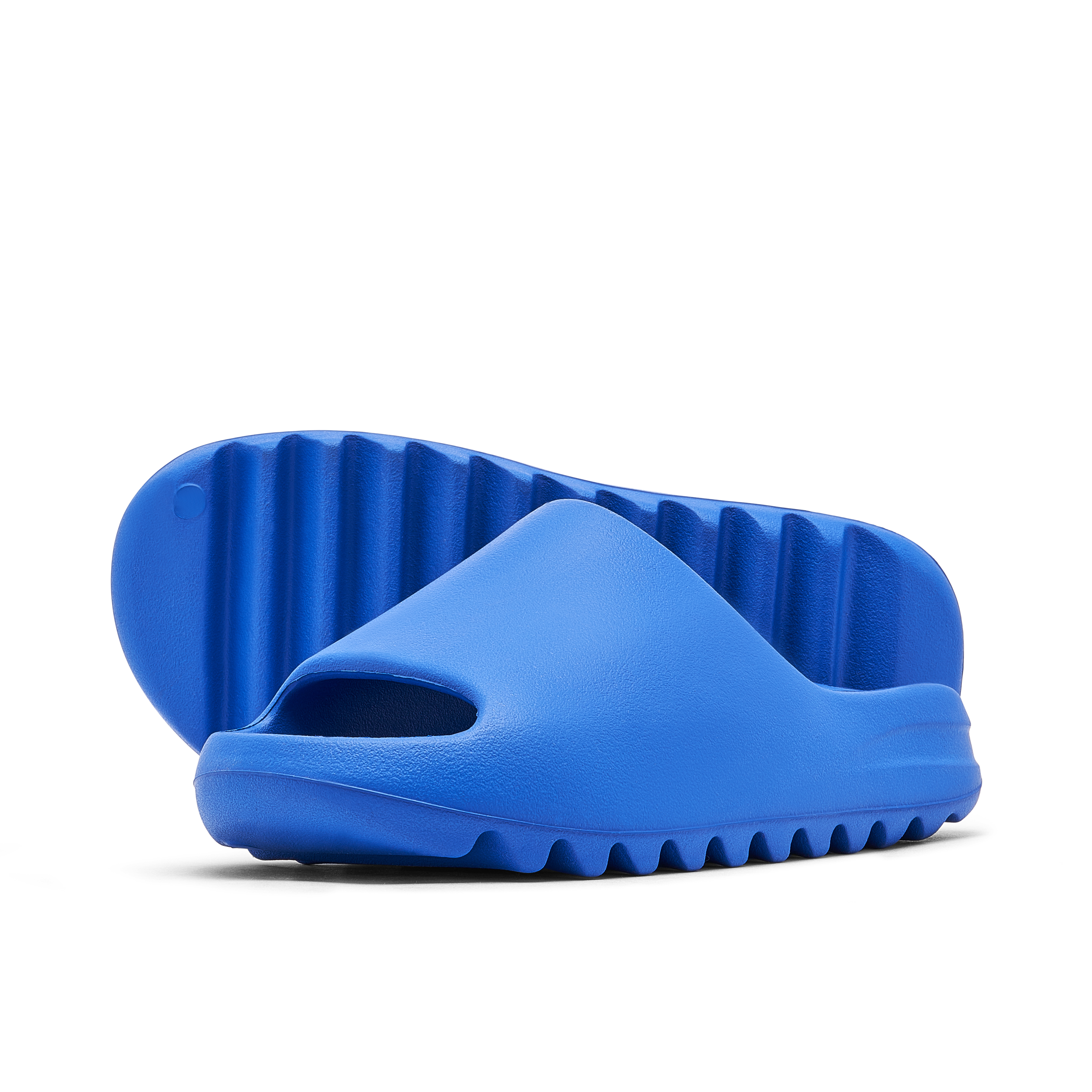 Yeezy on sale blue slides