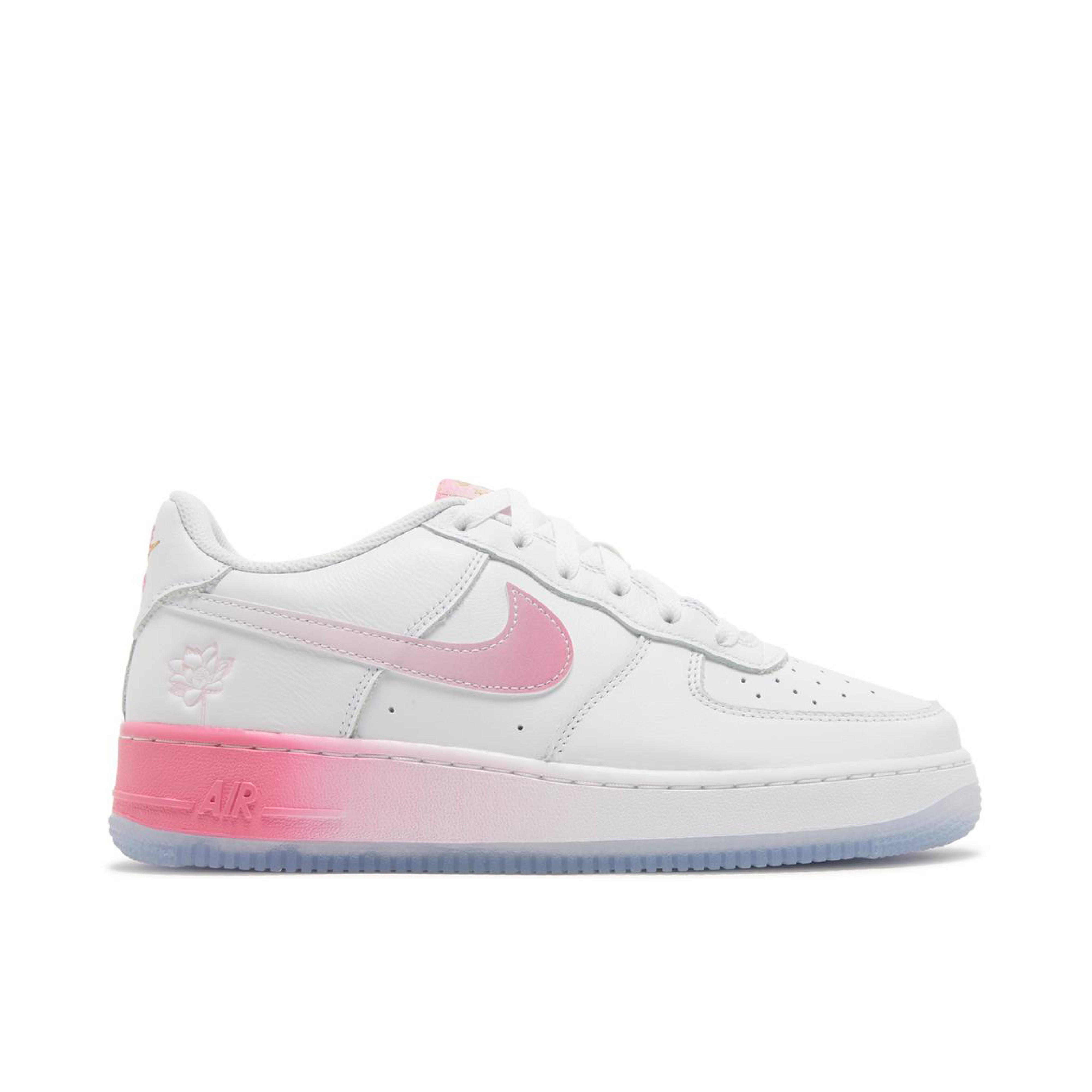 Light Pink Floral Nike Air Force sale 1s