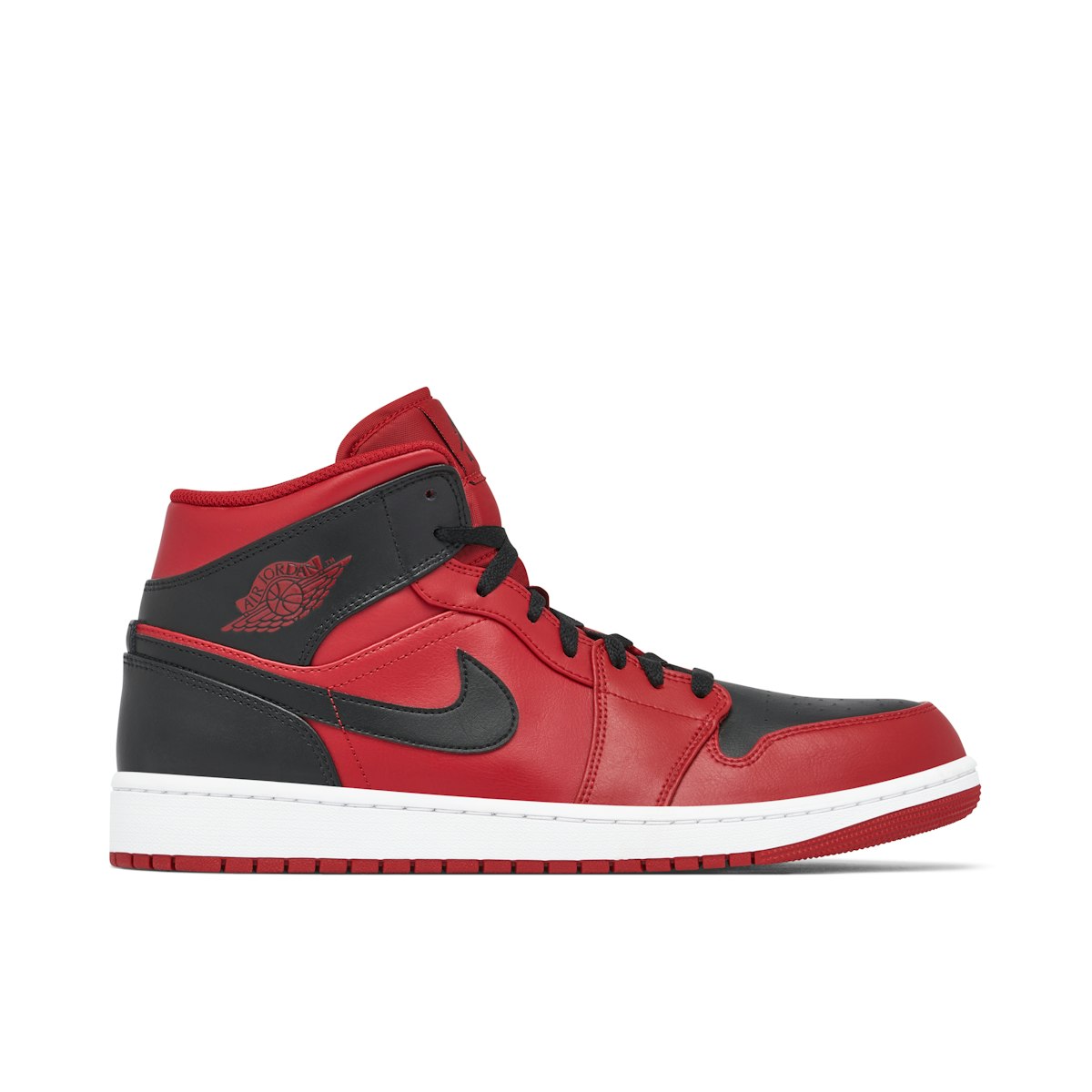 Nike air jordan mid red white black Clearance