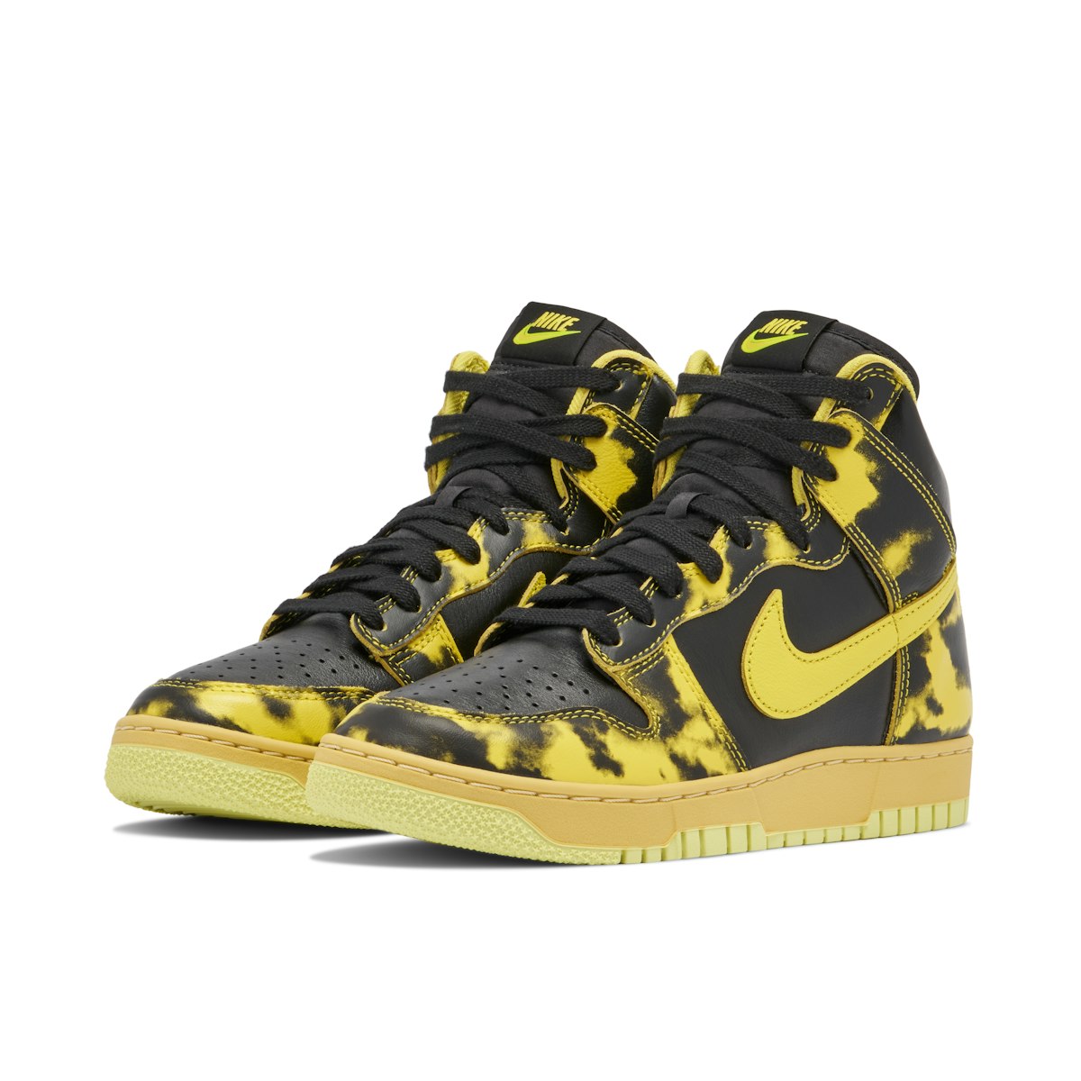 nike dunk high black yellow