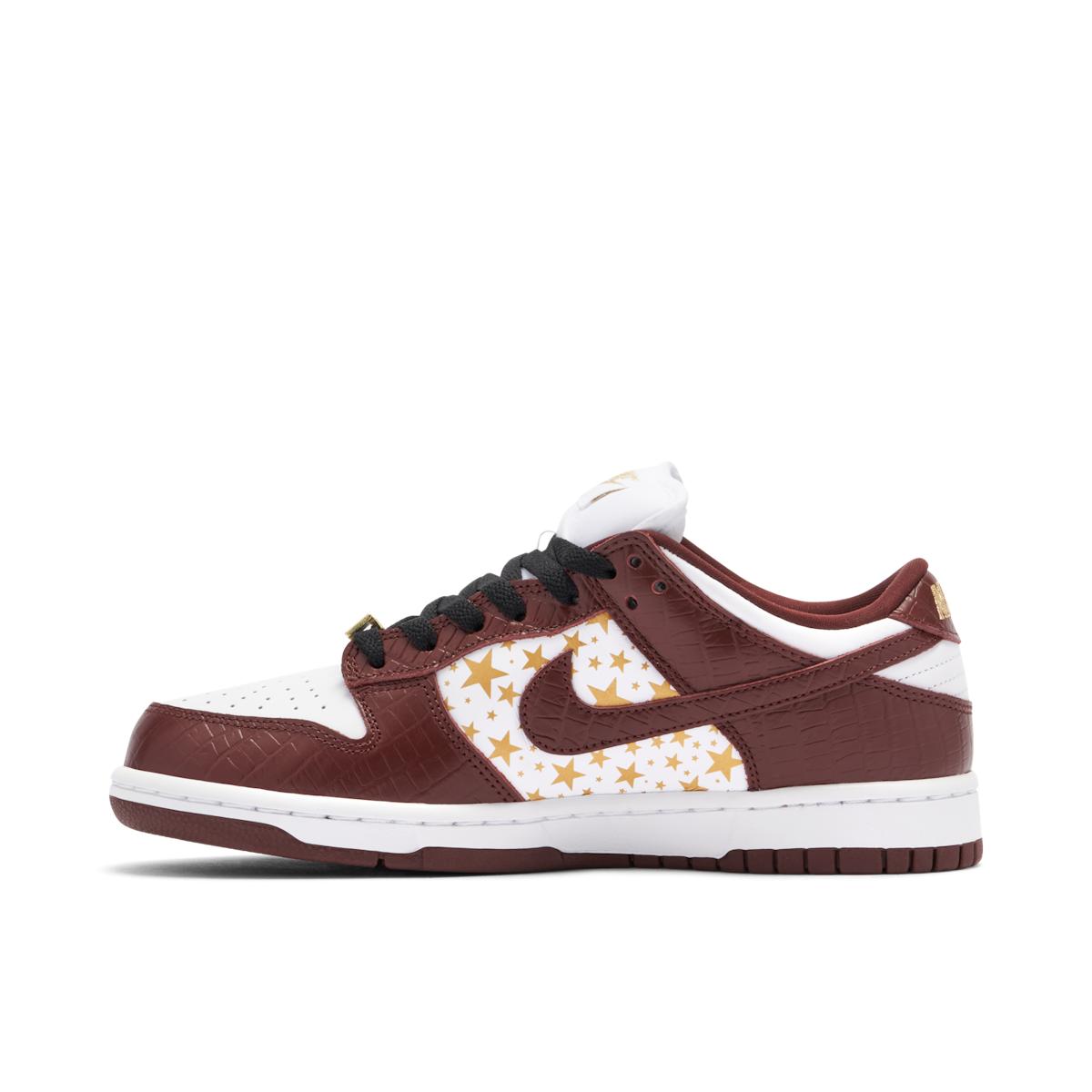 Supreme x Nike SB Dunk Low Stars Barkroot Brown DH3228 103 Laced