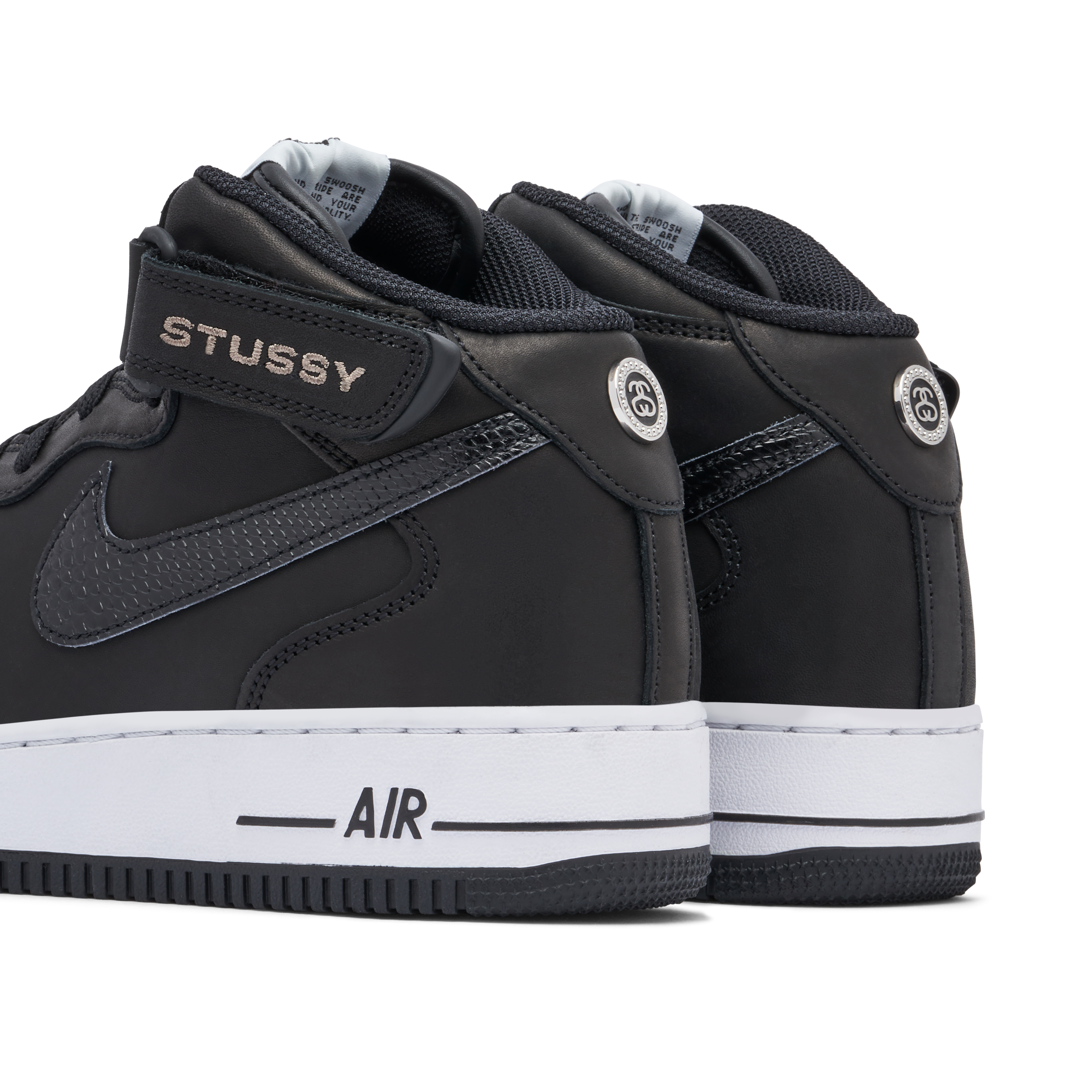 Stussy x Nike Air Force 1 Mid Black | DJ7840-001 | Laced