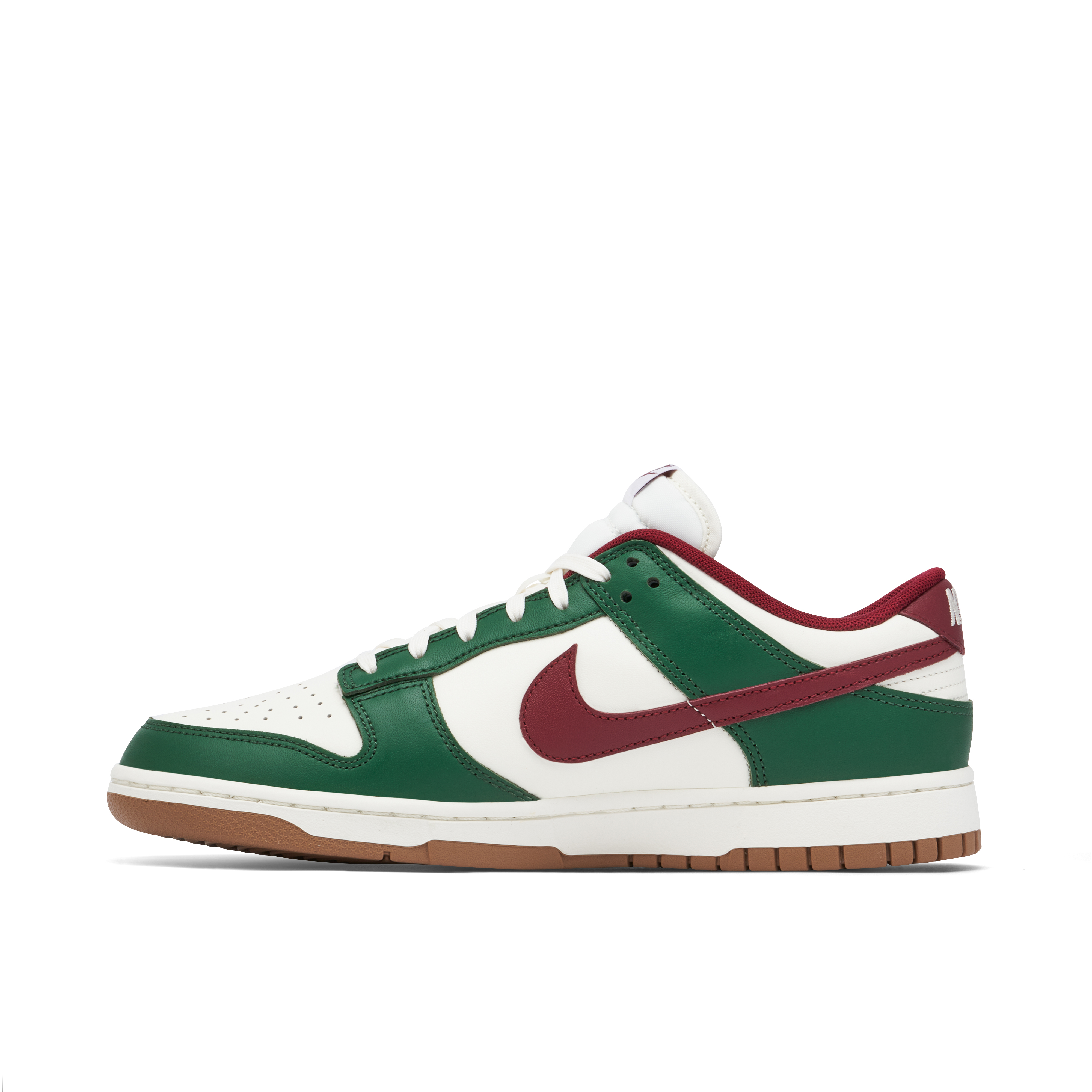 Nike Dunk Low Gorge Green White Team Red FB7160-161