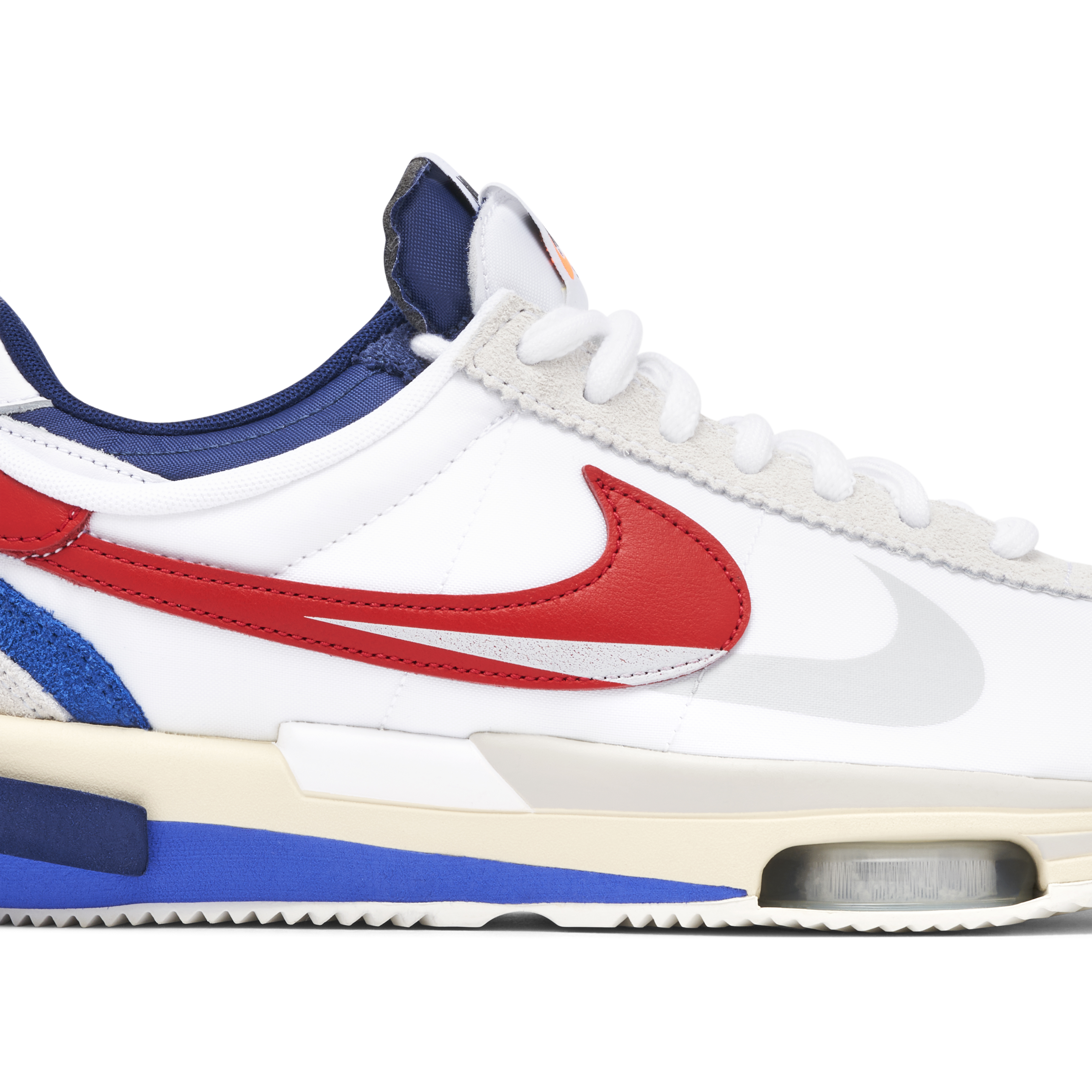 Nike cortez red hot sale and blue