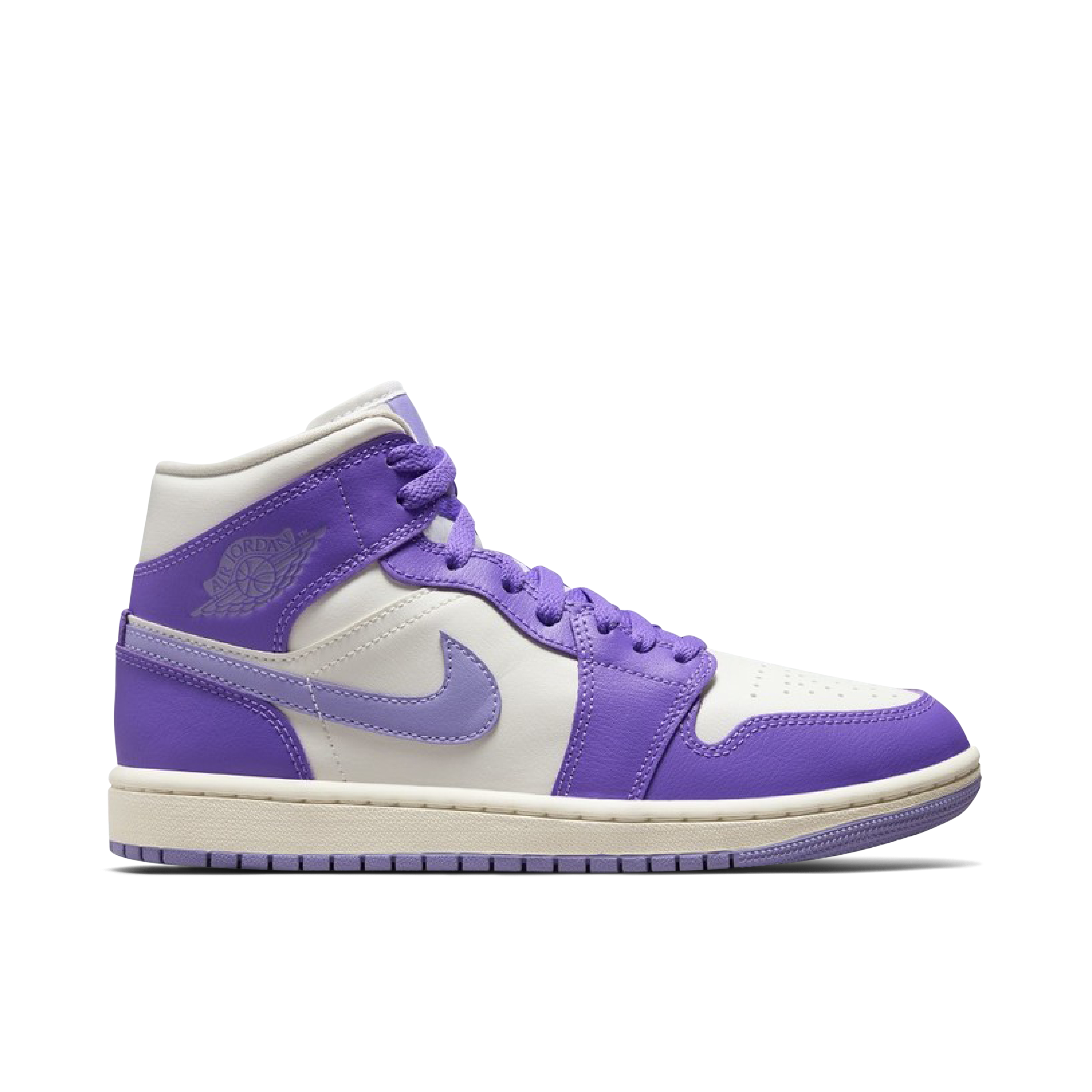 Air Jordan 1 Mid Action Grape Femme BQ6472 504 Laced