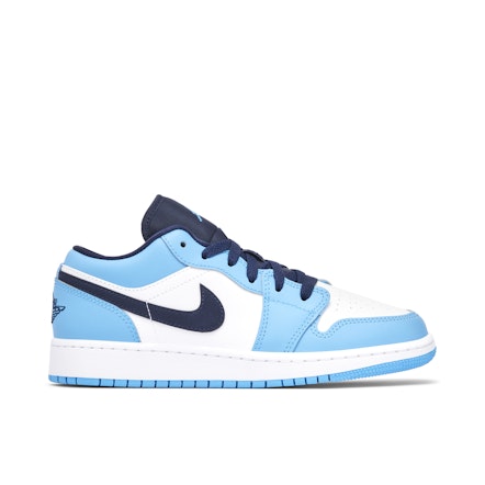 Nike Air Jordan 1 Low Ice Blue Black White UNC Shoes 554723-401