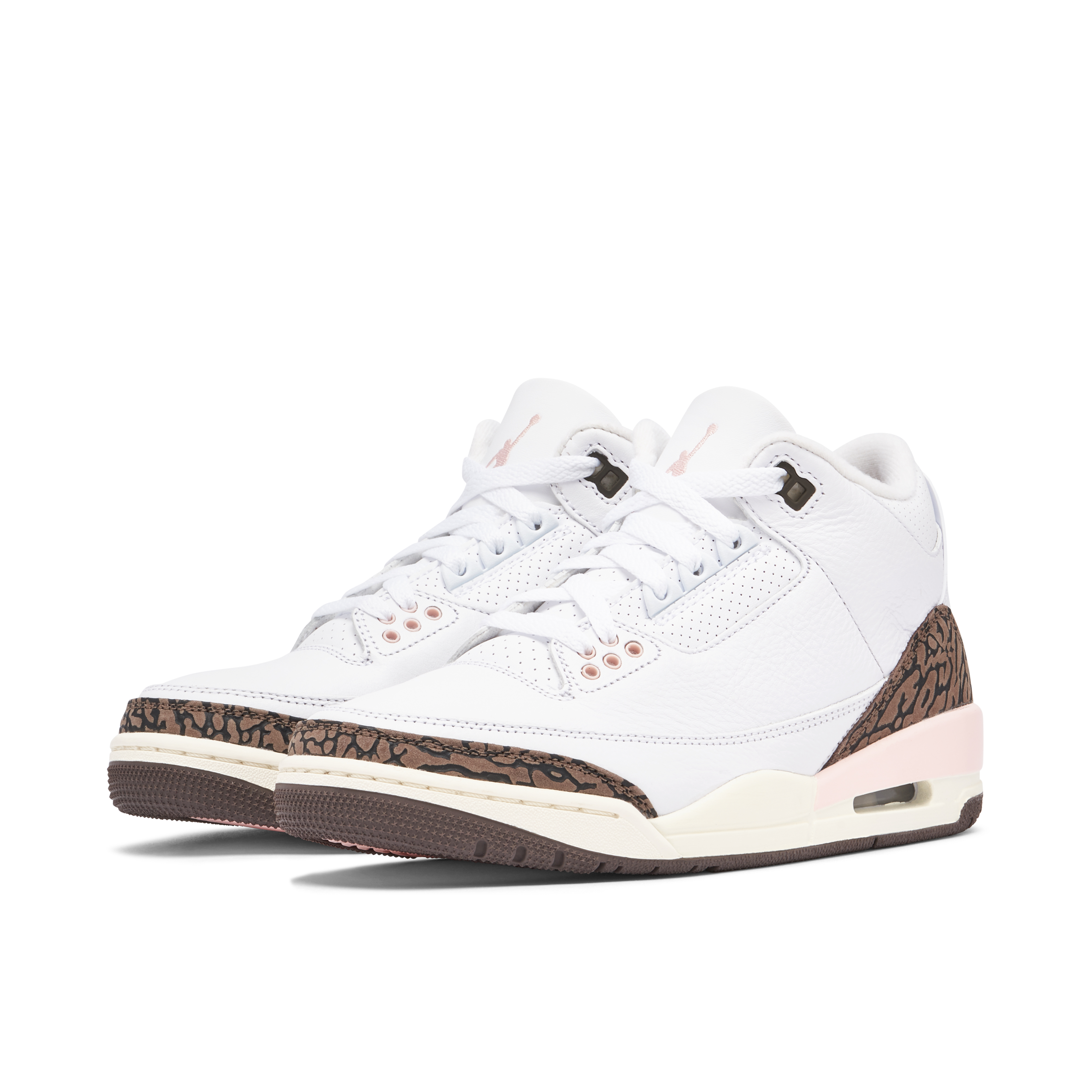 Jordan 3 white and brown sale