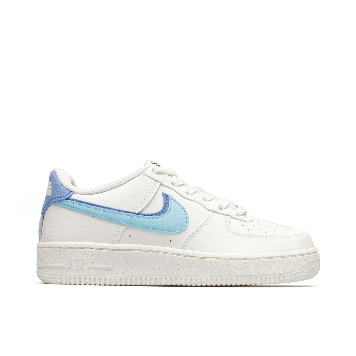 White nikes with blue swoosh Clearance