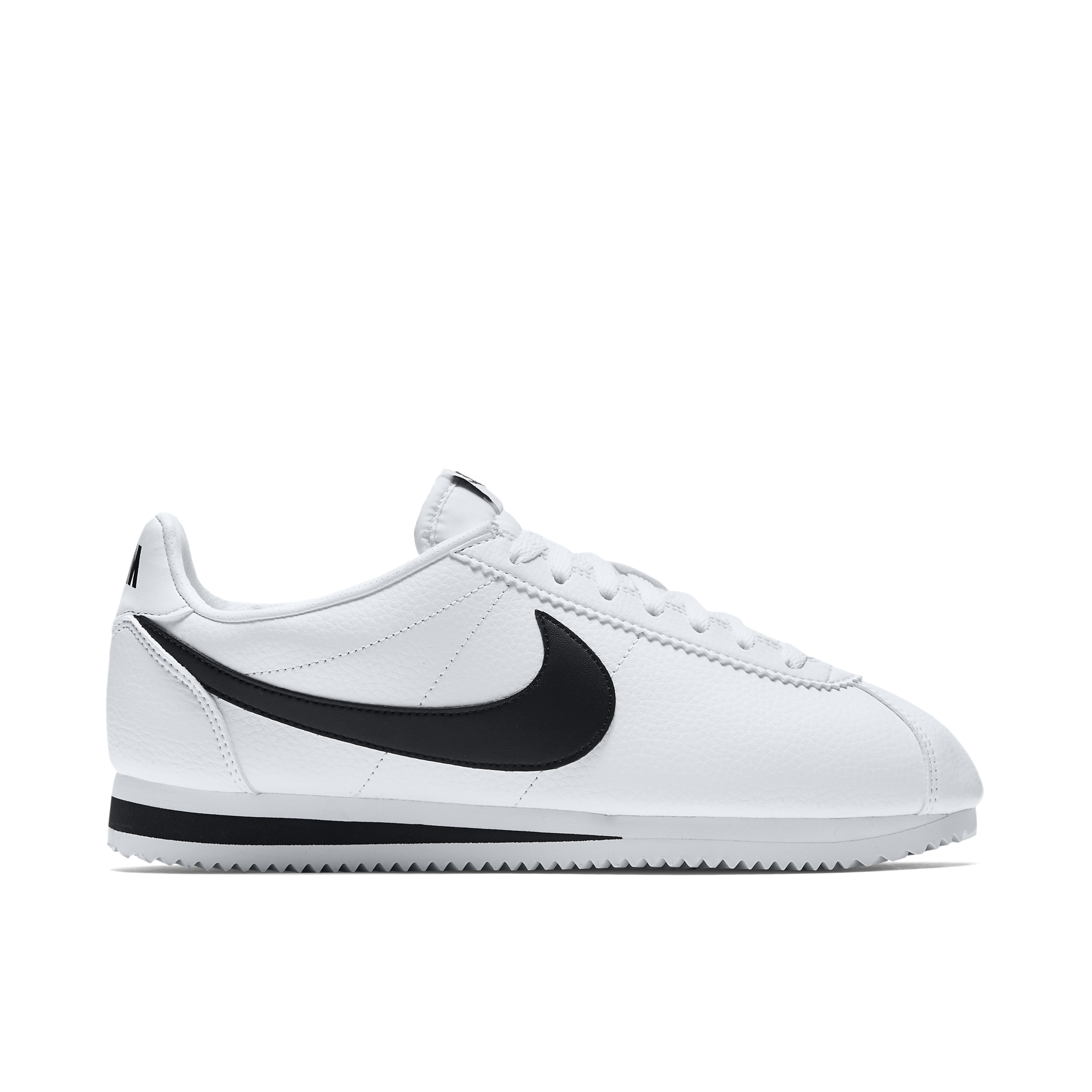 Nike Classic Cortez Leather White Black 749571 100 Laced