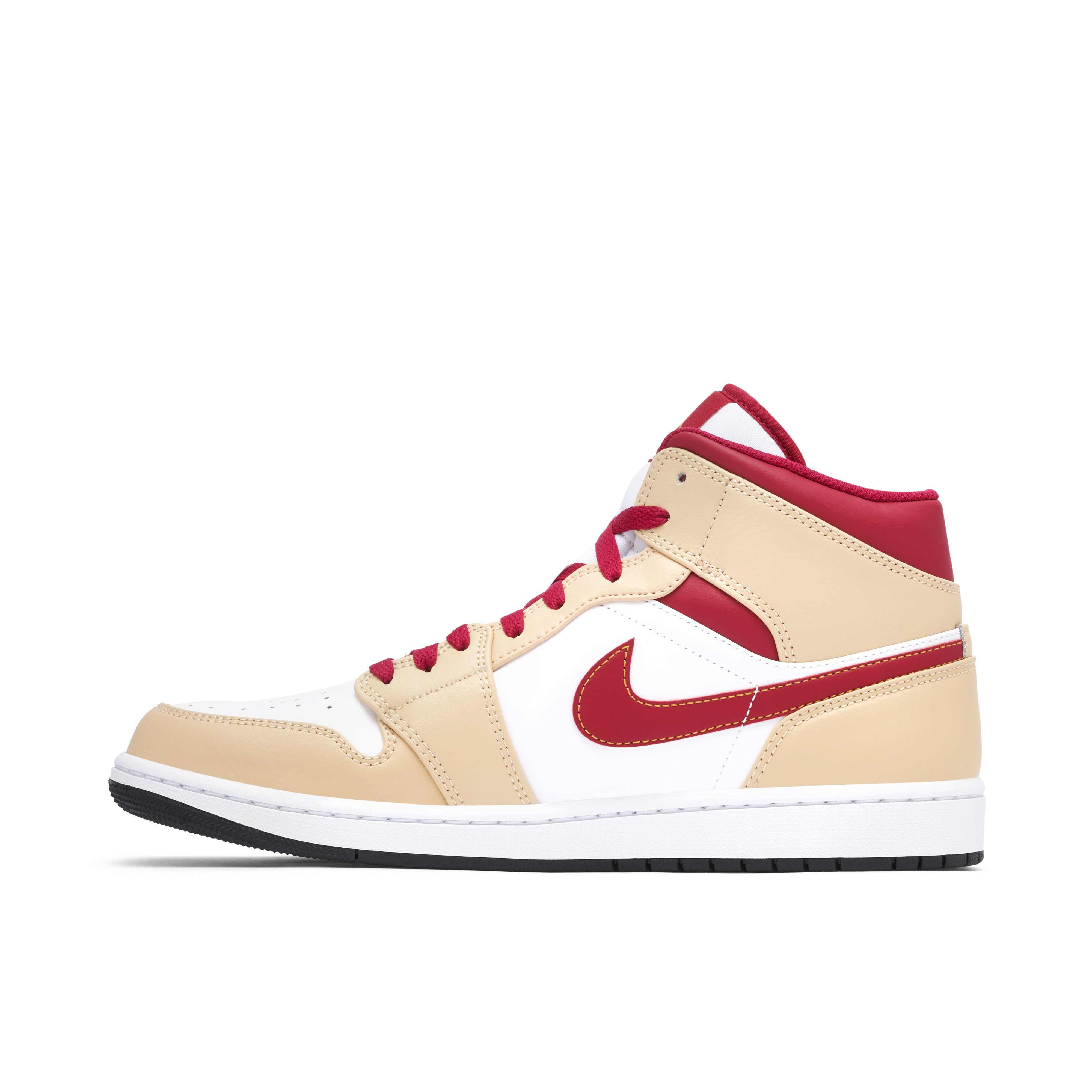 Air Jordan 1 Mid Light Curry Cardinal Red | 554724-201 | Laced