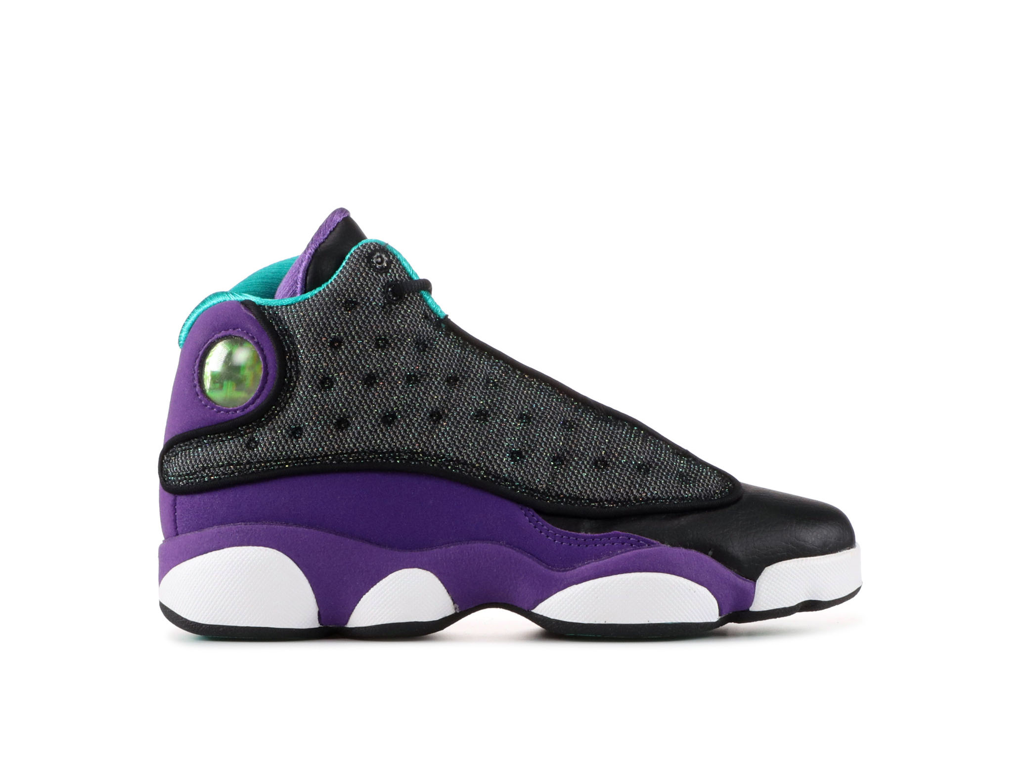 purple and turquoise jordans 13