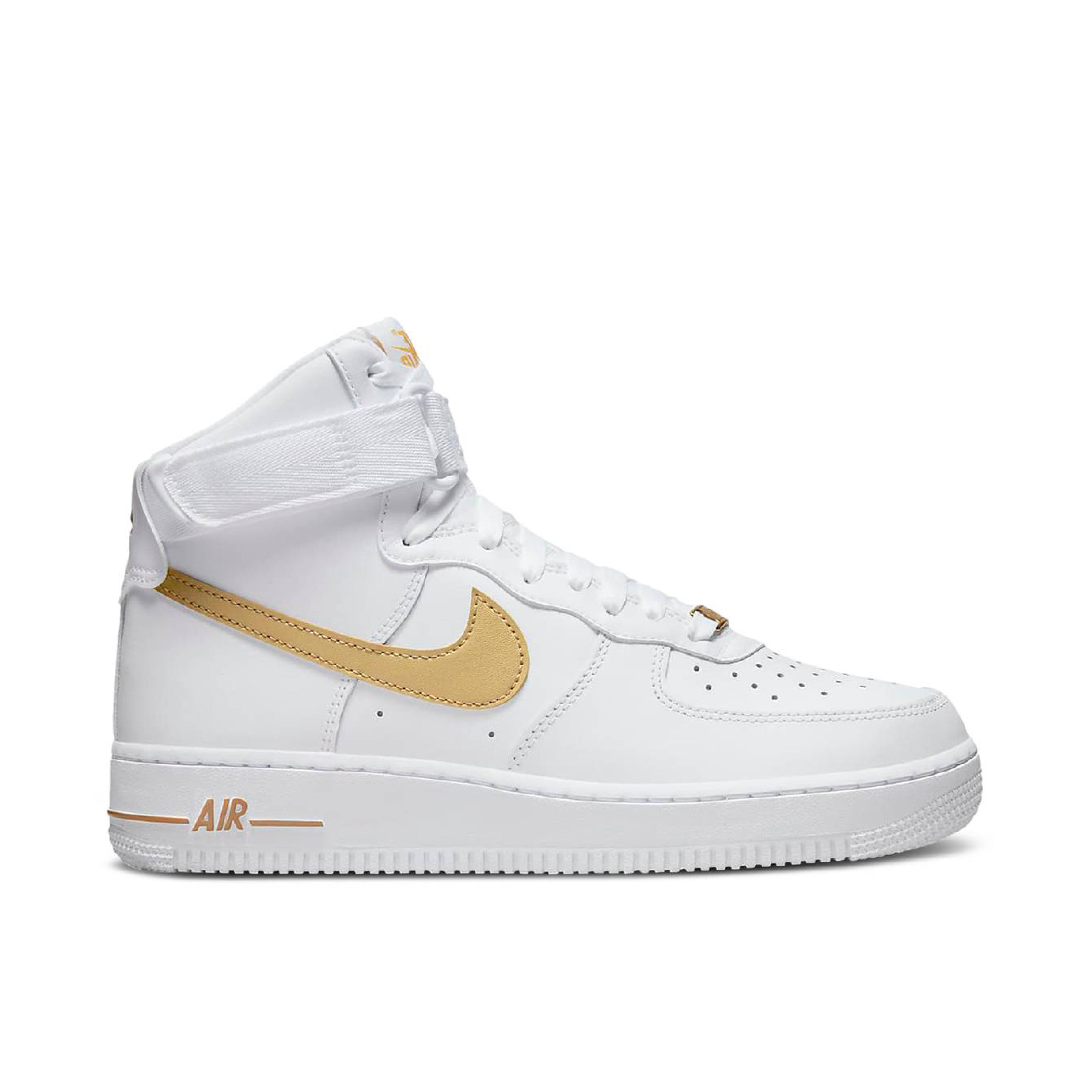 Nike Air Force 1 High White Metallic Gold Womens | DD9624-103 | Laced