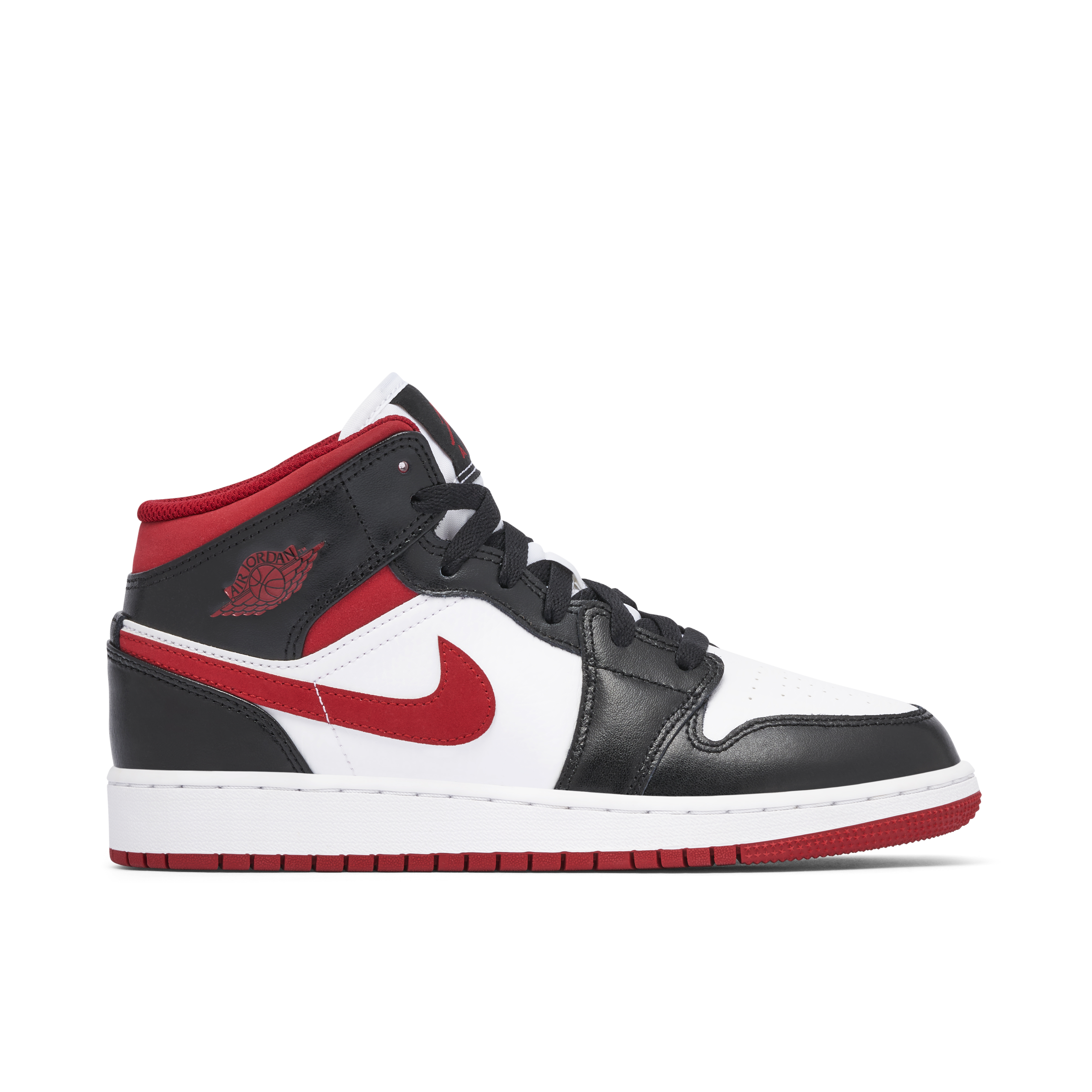 Air Jordan 1 Mid Black White Gym Red | DJ4695-122