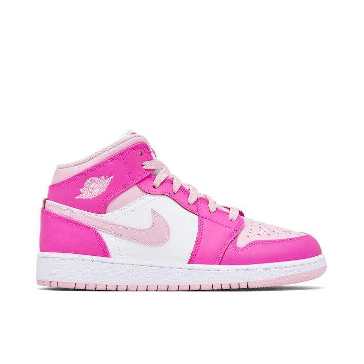 Girl jordans pink and black Clearance
