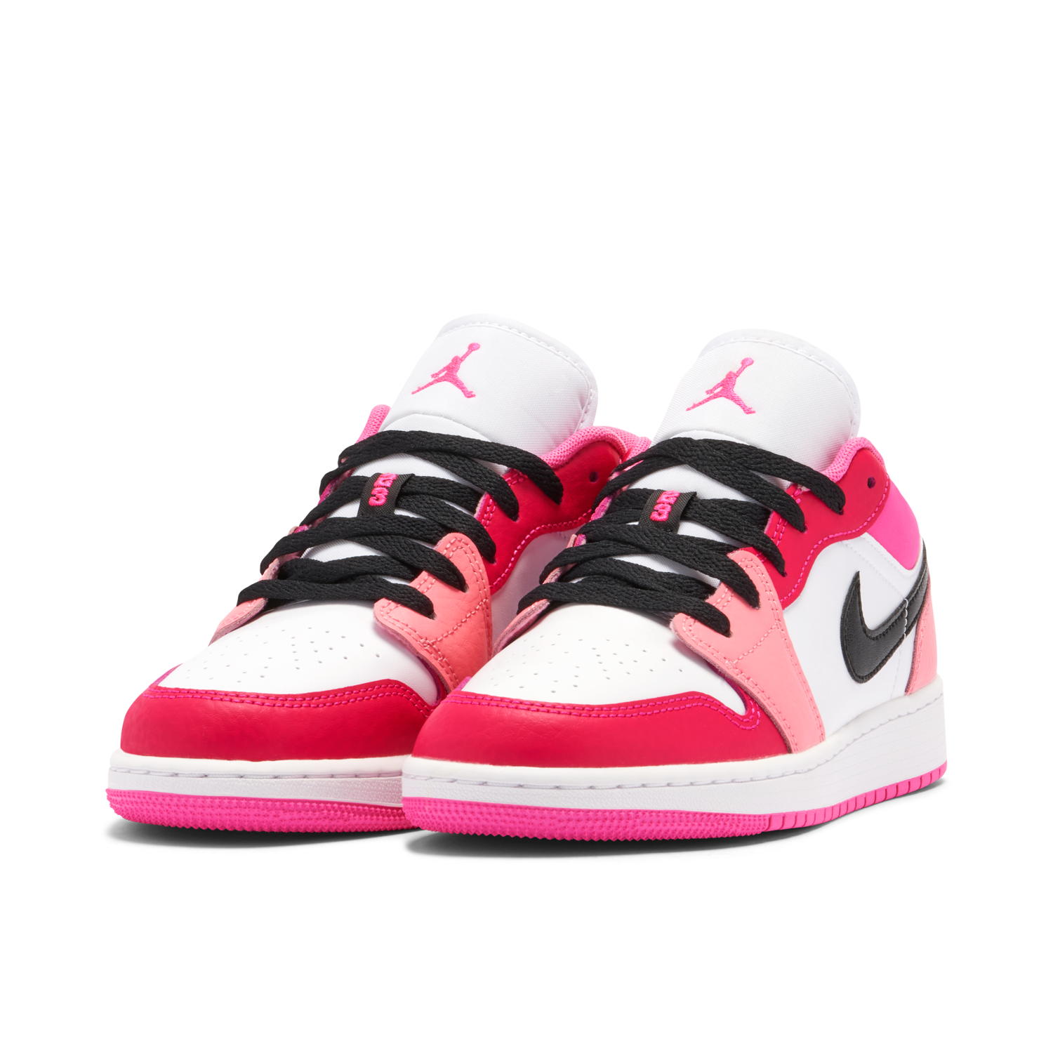 red and pink jordans