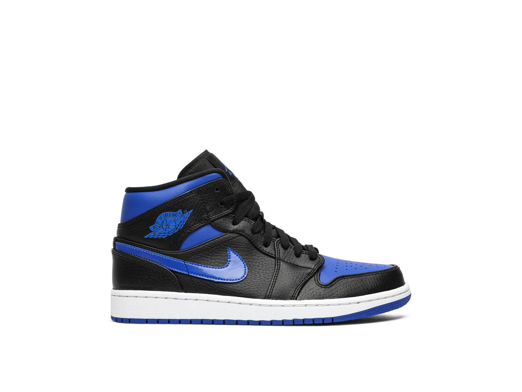 Air Jordan 1 Mid Royal Blue 068 Laced