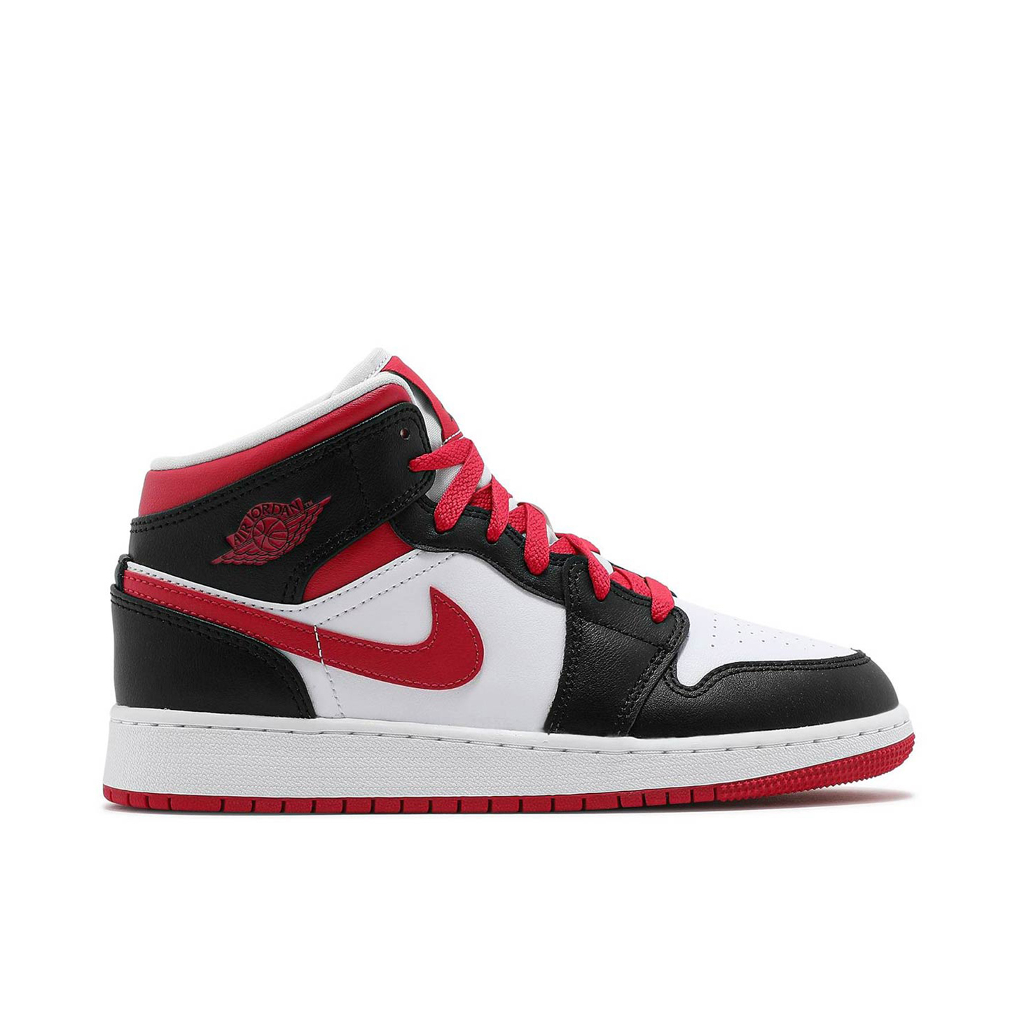 Air Jordan 1 Mid Black White Gym Red GS | DJ4695-122 | Laced