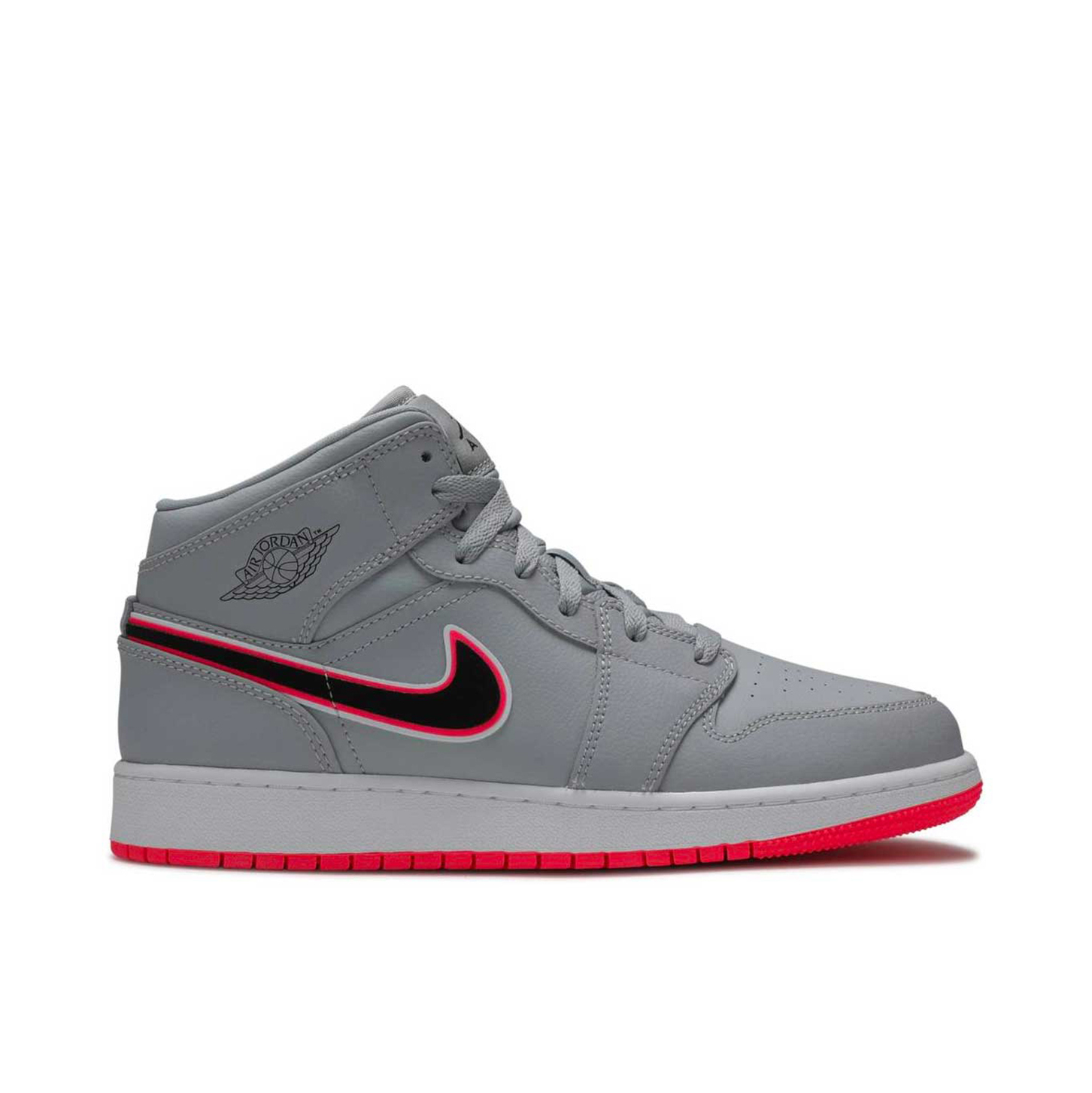 jordan 1 mid wolf grey racer pink black