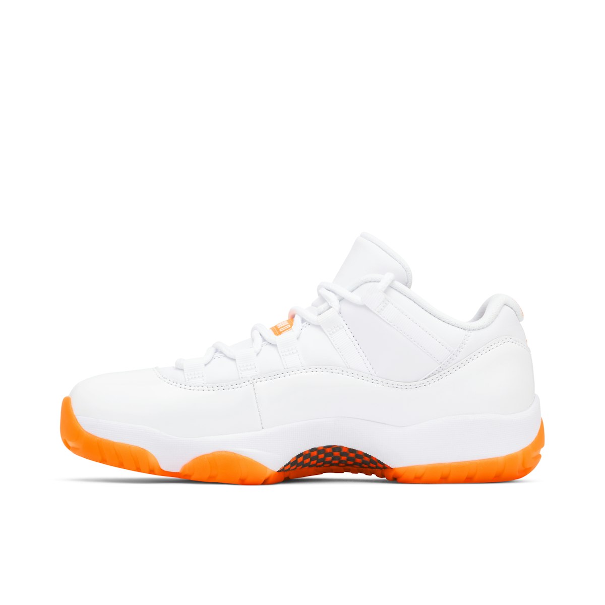 jordan 11 low orange and white