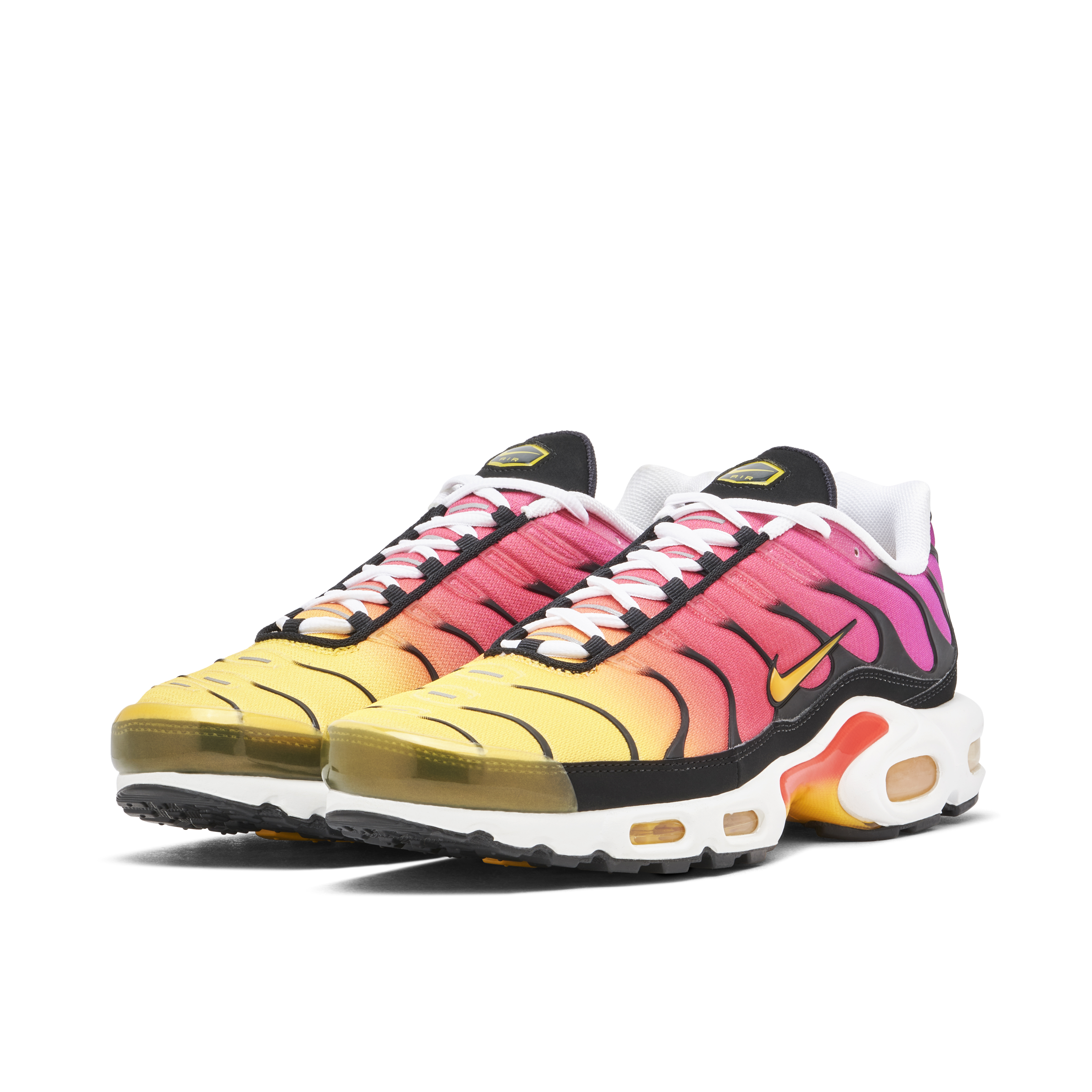 Nike tn white shop pink and yellow