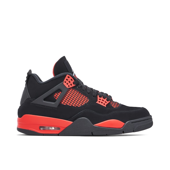 women's jordan 4 red and white