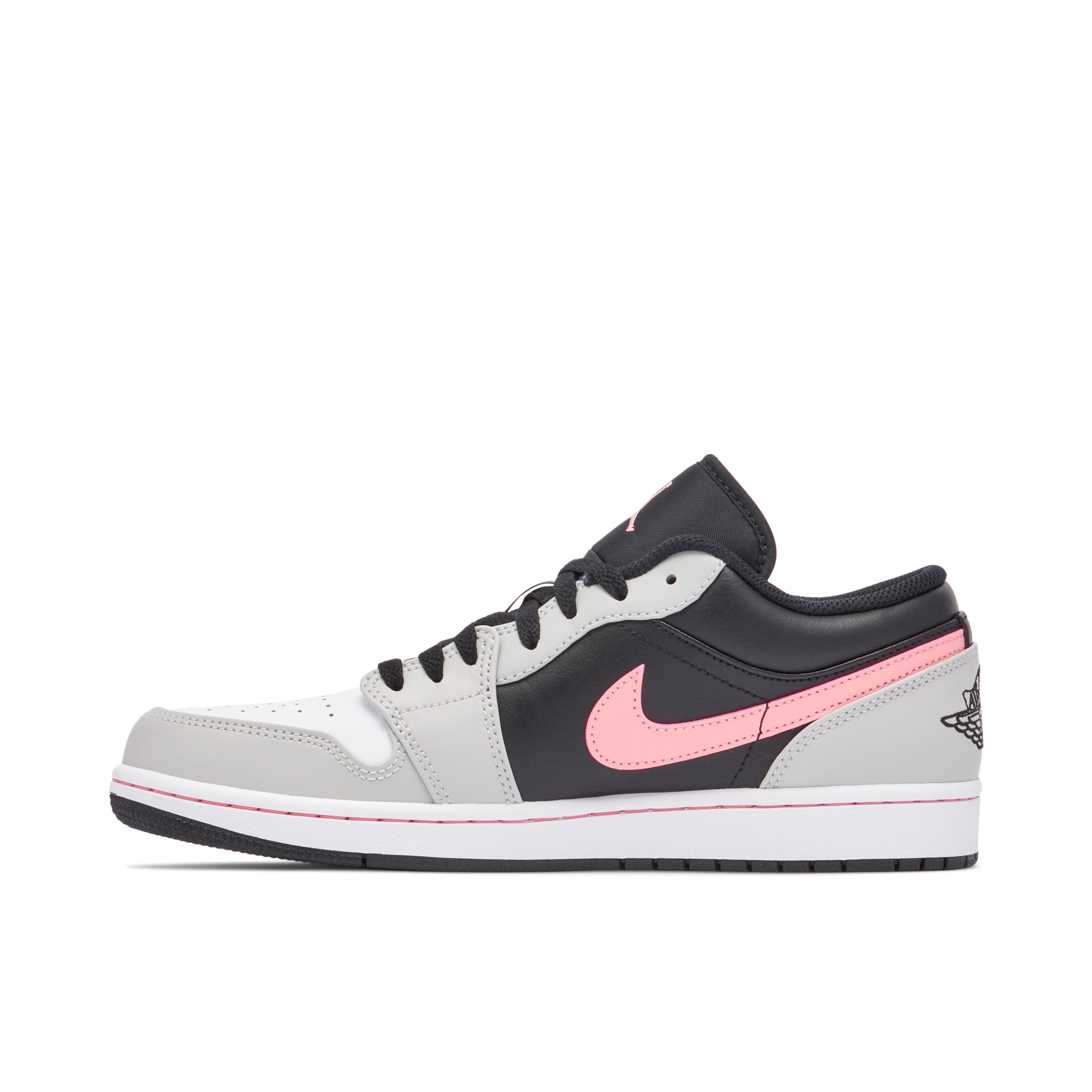 Air Jordan 1 Low Grey Black Pink | 553558-062 | Laced