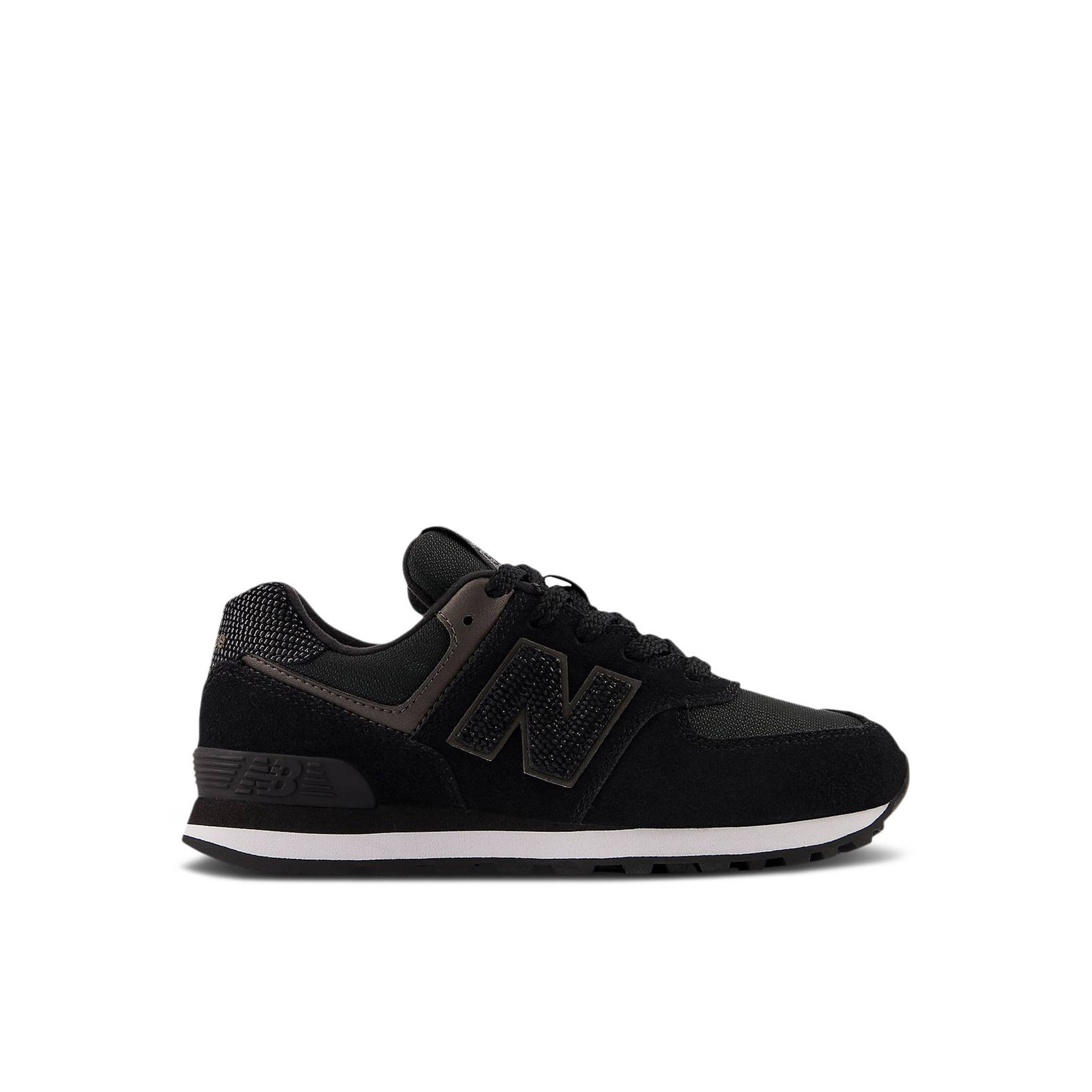 New Balance 574 Black Metallic PS | PC574EB1 | Laced