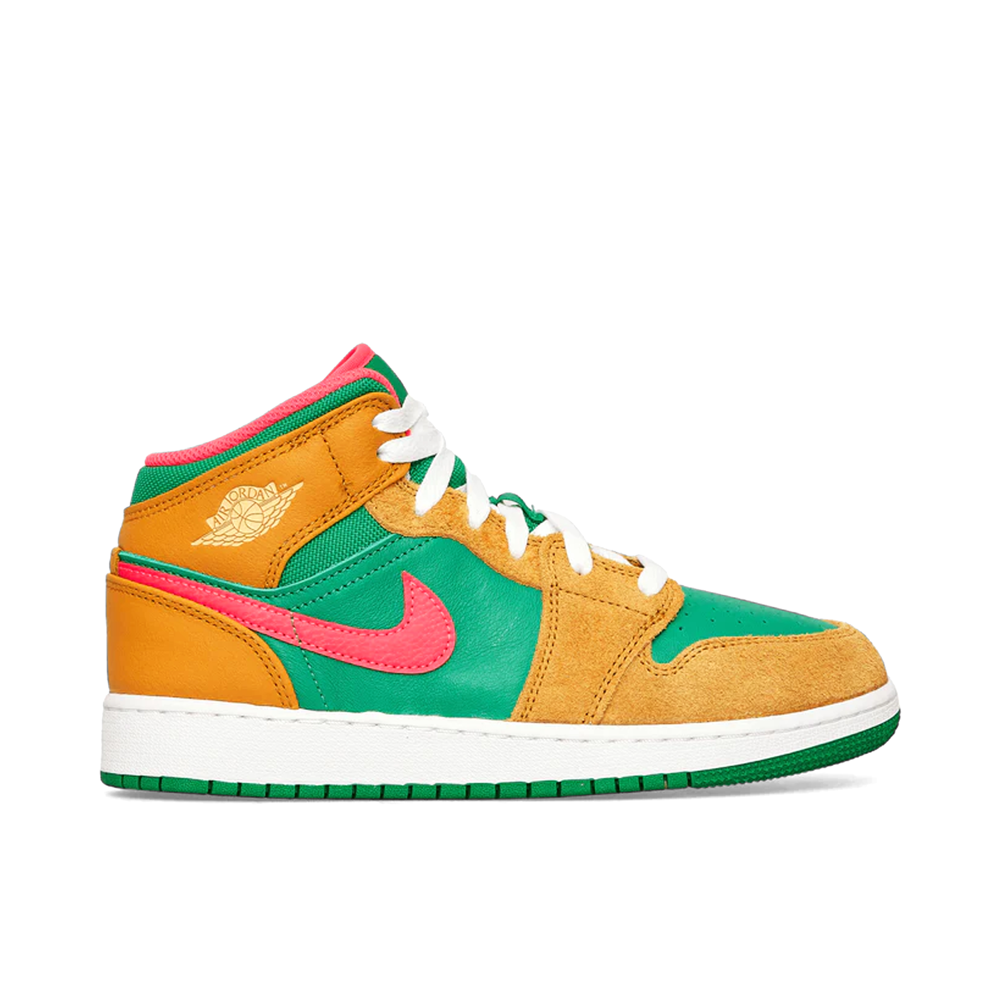 Nike Air Jordan 1 Mid SE *Wheat / Watermelon* *GS* – buy now at Asphaltgold  Online Store!