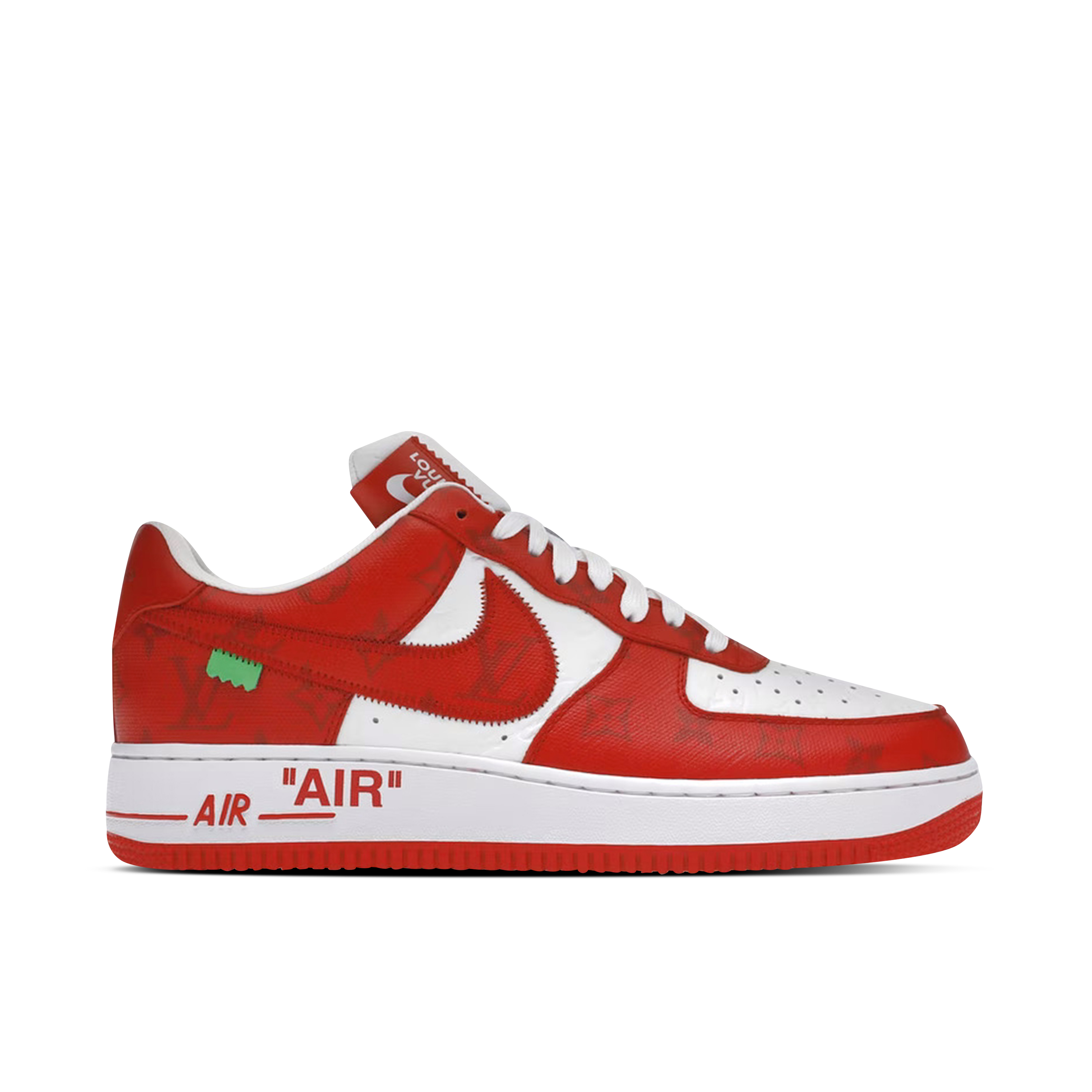 Nike Air Force 1 Low x Louis Vuitton by Virgil Abloh White Red 1A9VA9 | Size UK 6