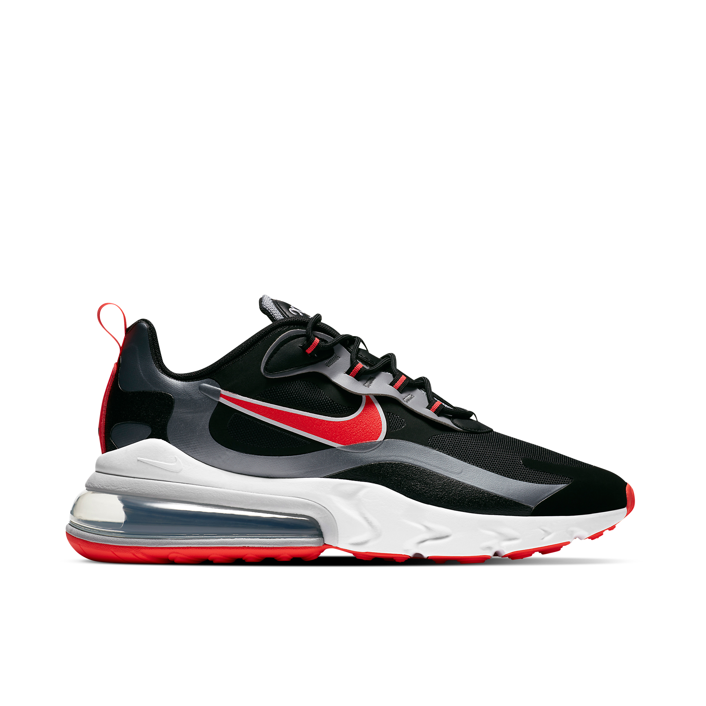 Nike air max 270 outlet react sneakers in black/red