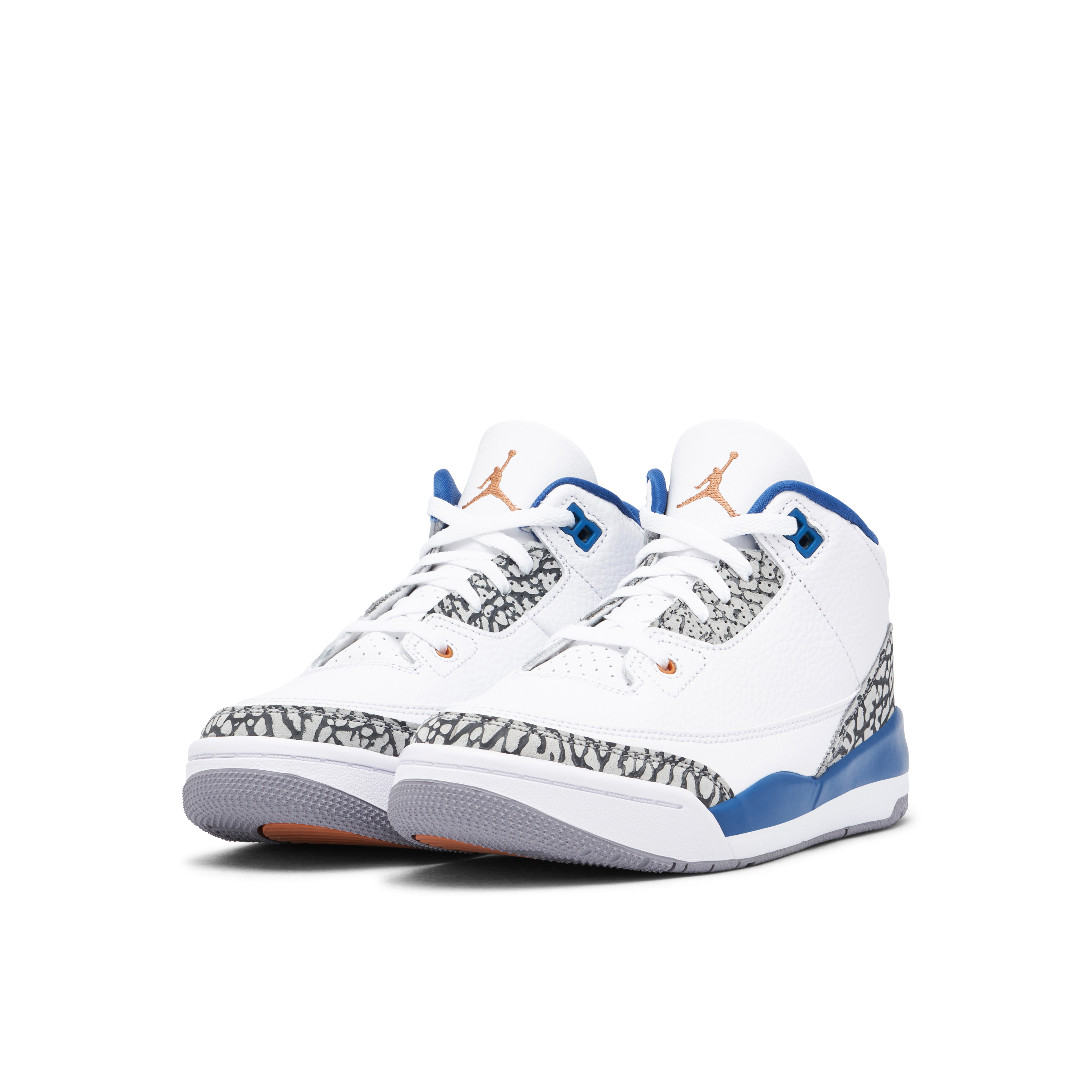 Jordan retro 3 sales white and blue