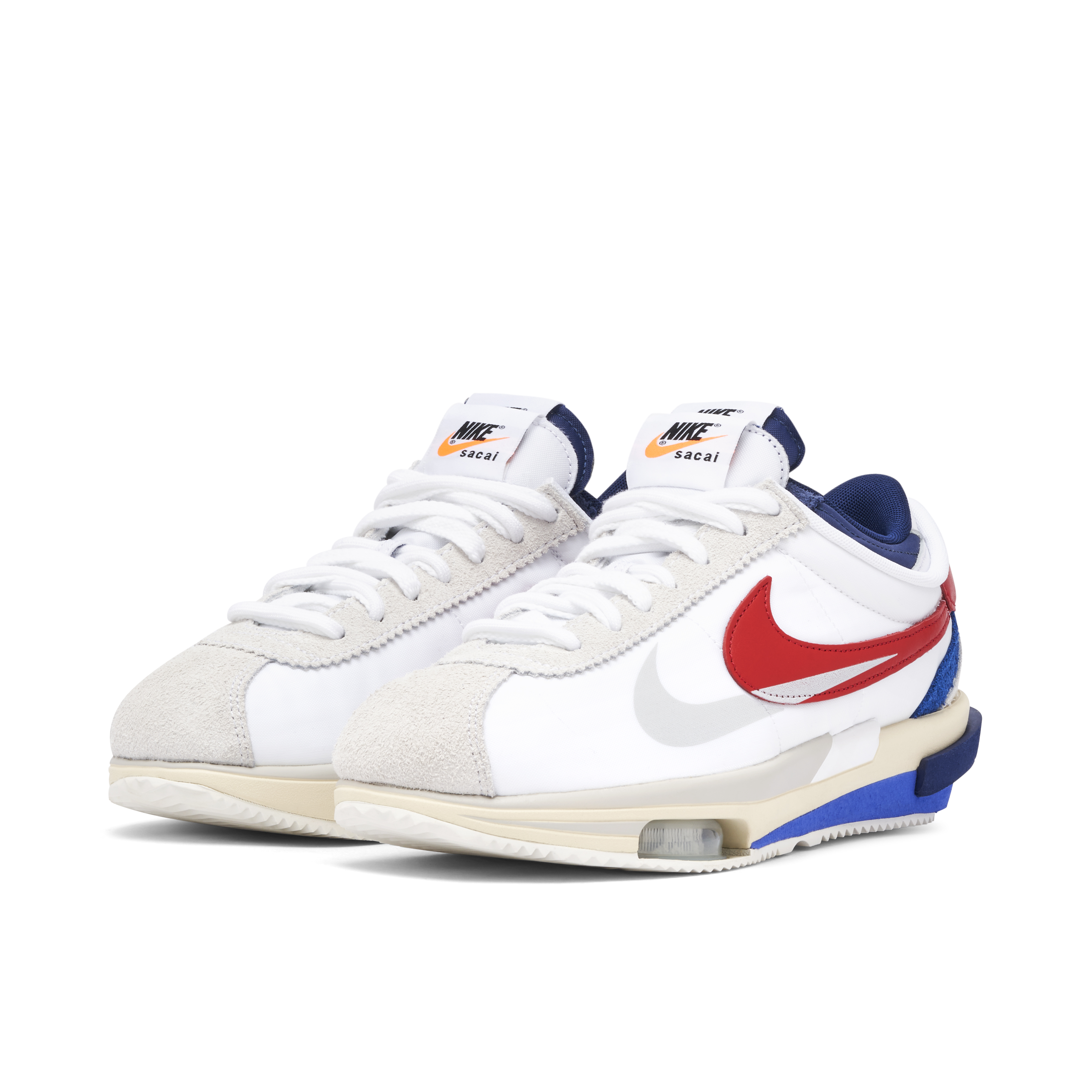 Nike Cortez 4.0 x sacai White University Red Blue | DQ0581-100