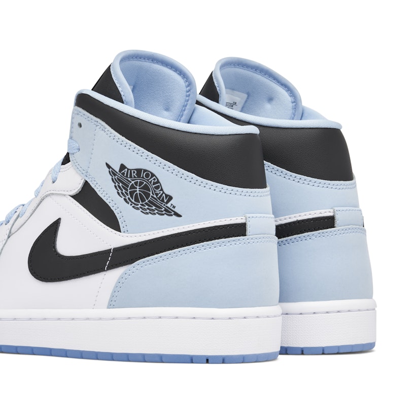 Nike Air Jordan 1 Mid UNC White Ice Blue Black DV1308-104 GS Mens Size New