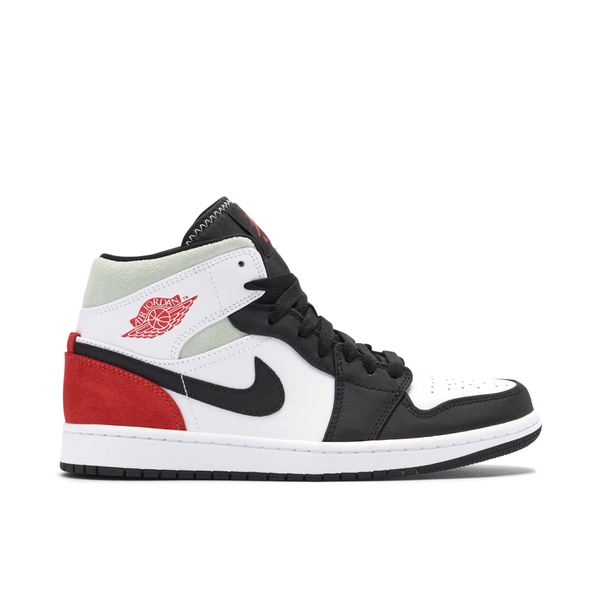 Air Jordan 1 Mid SE Union Black Toe 852542 100 Laced