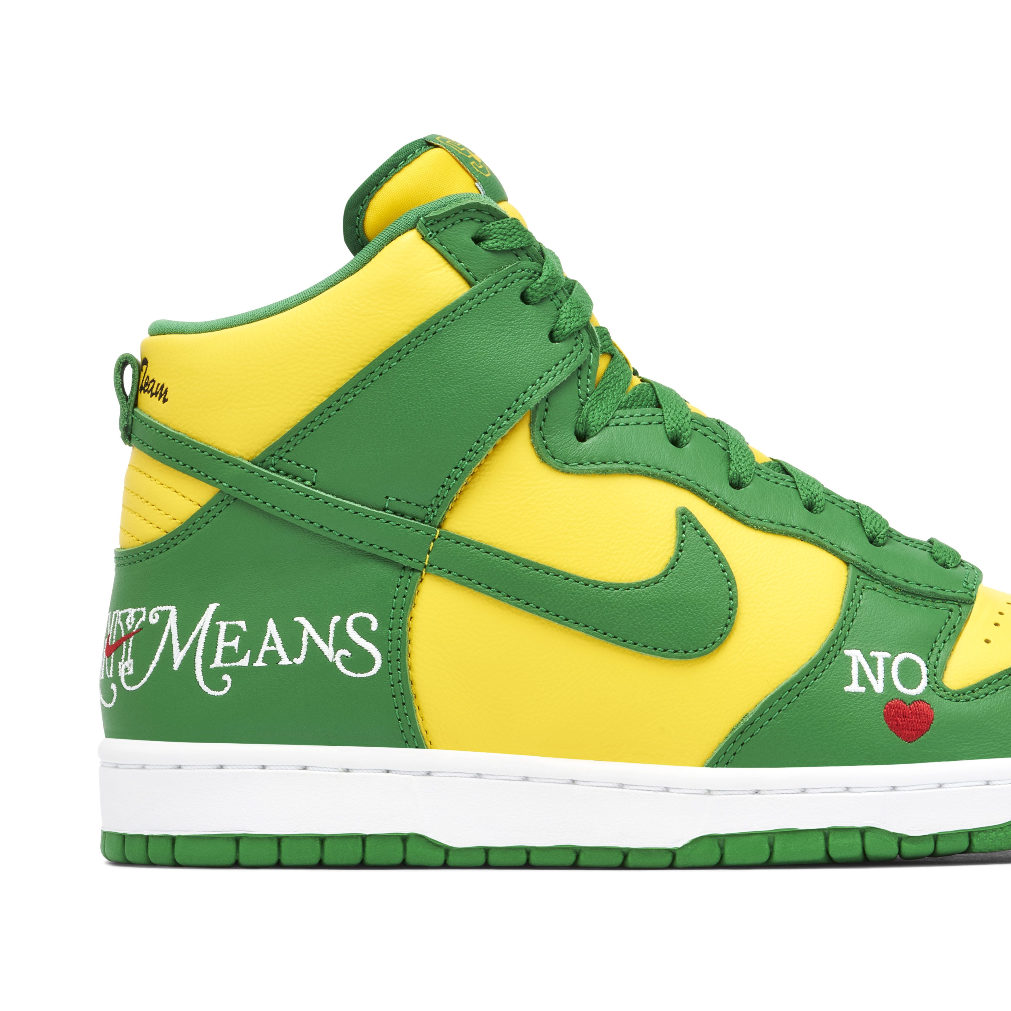 Supreme x Nike SB Dunk High By Any Means Brazil | DN3741-700 | Laced