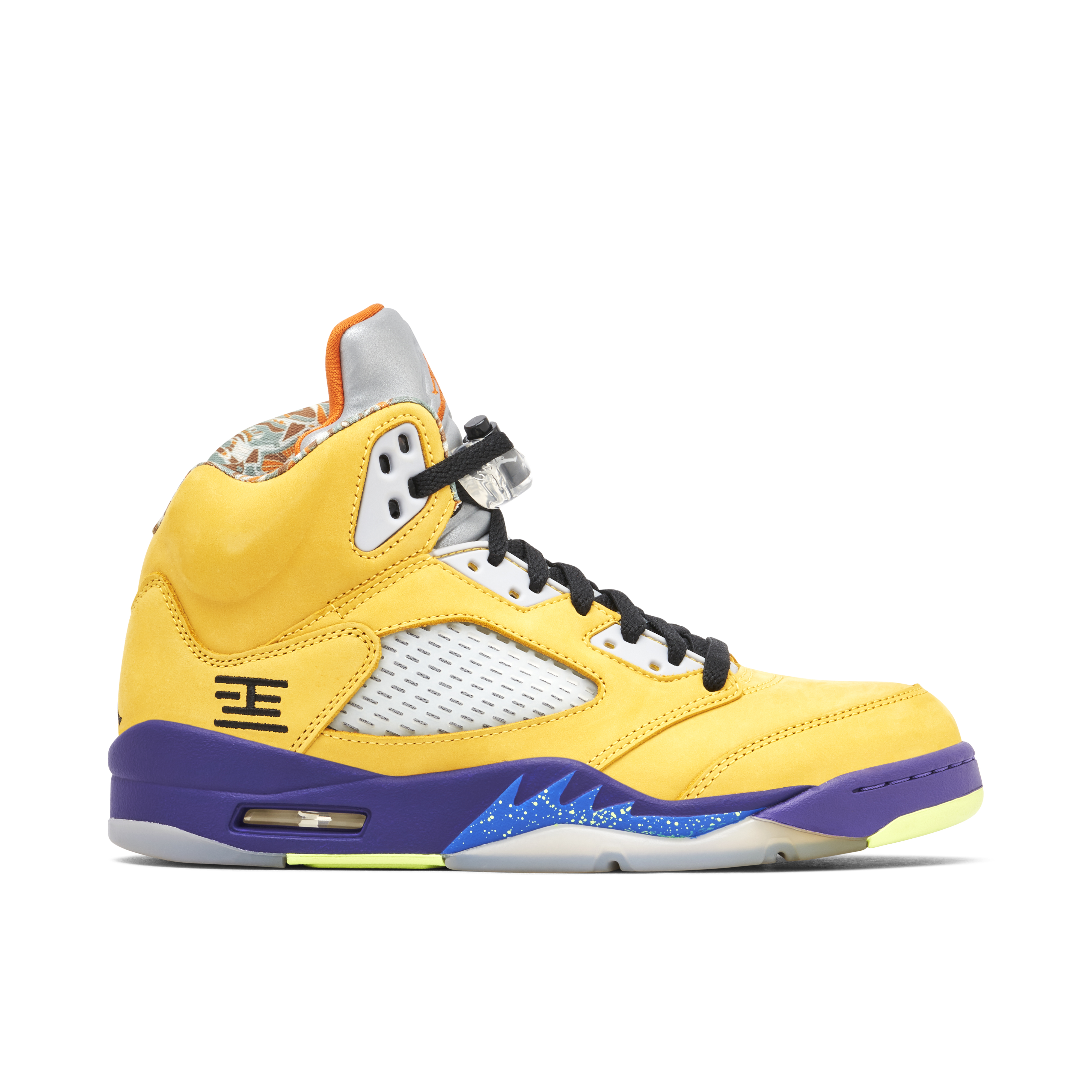 Jordan 5 white store blue and yellow