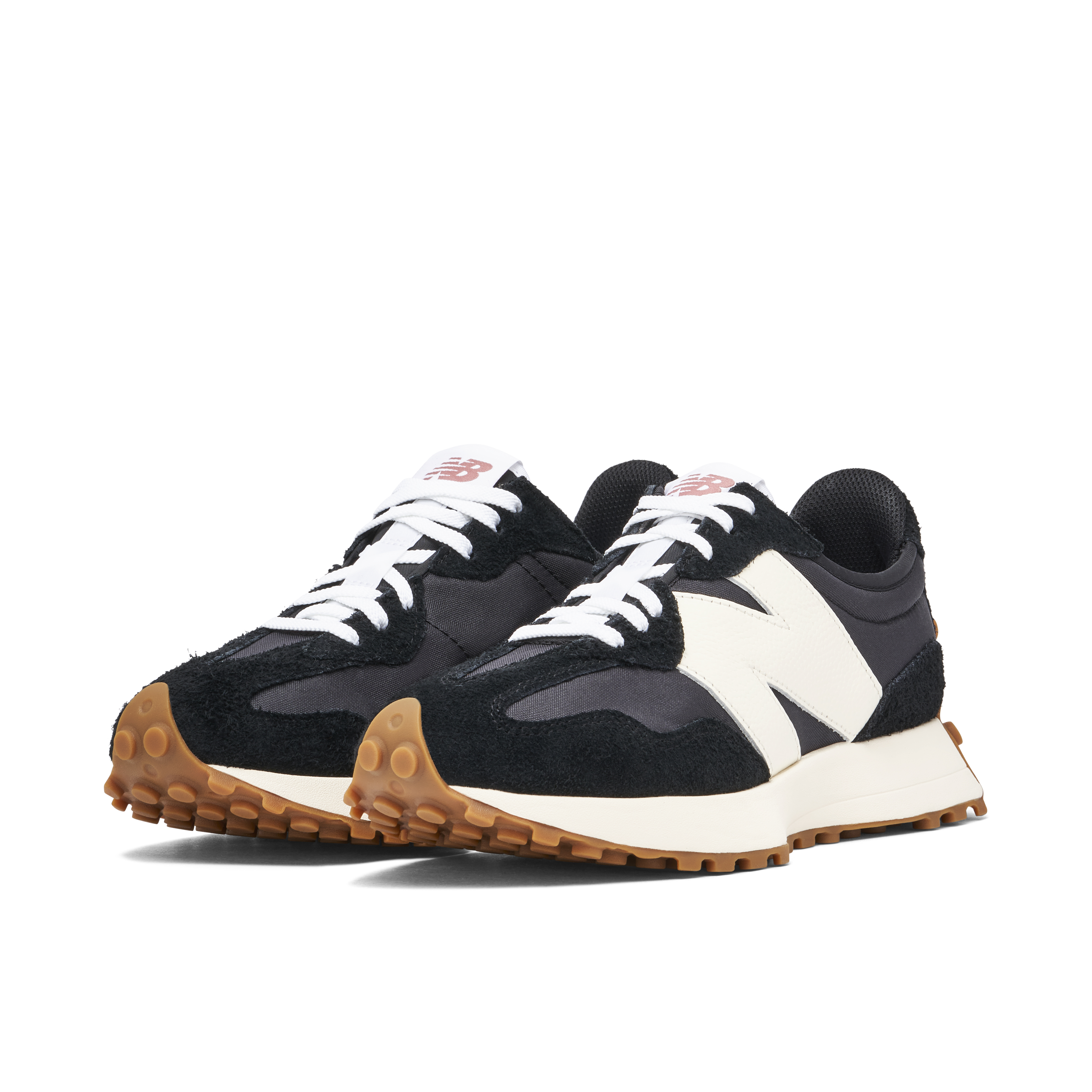 New Balance 327 Black White Gum Womens | WS327BL | Laced