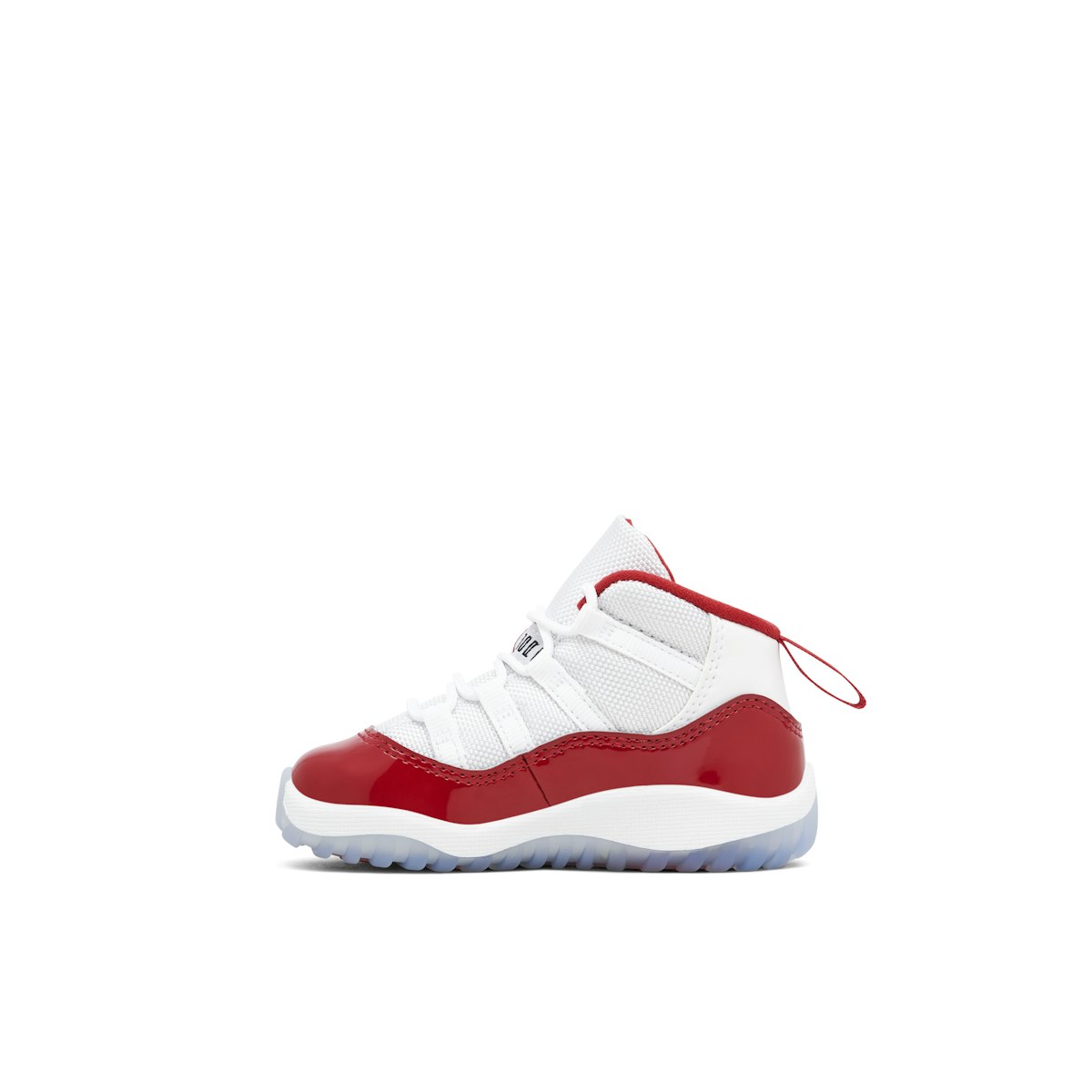 grey and red jordan 11