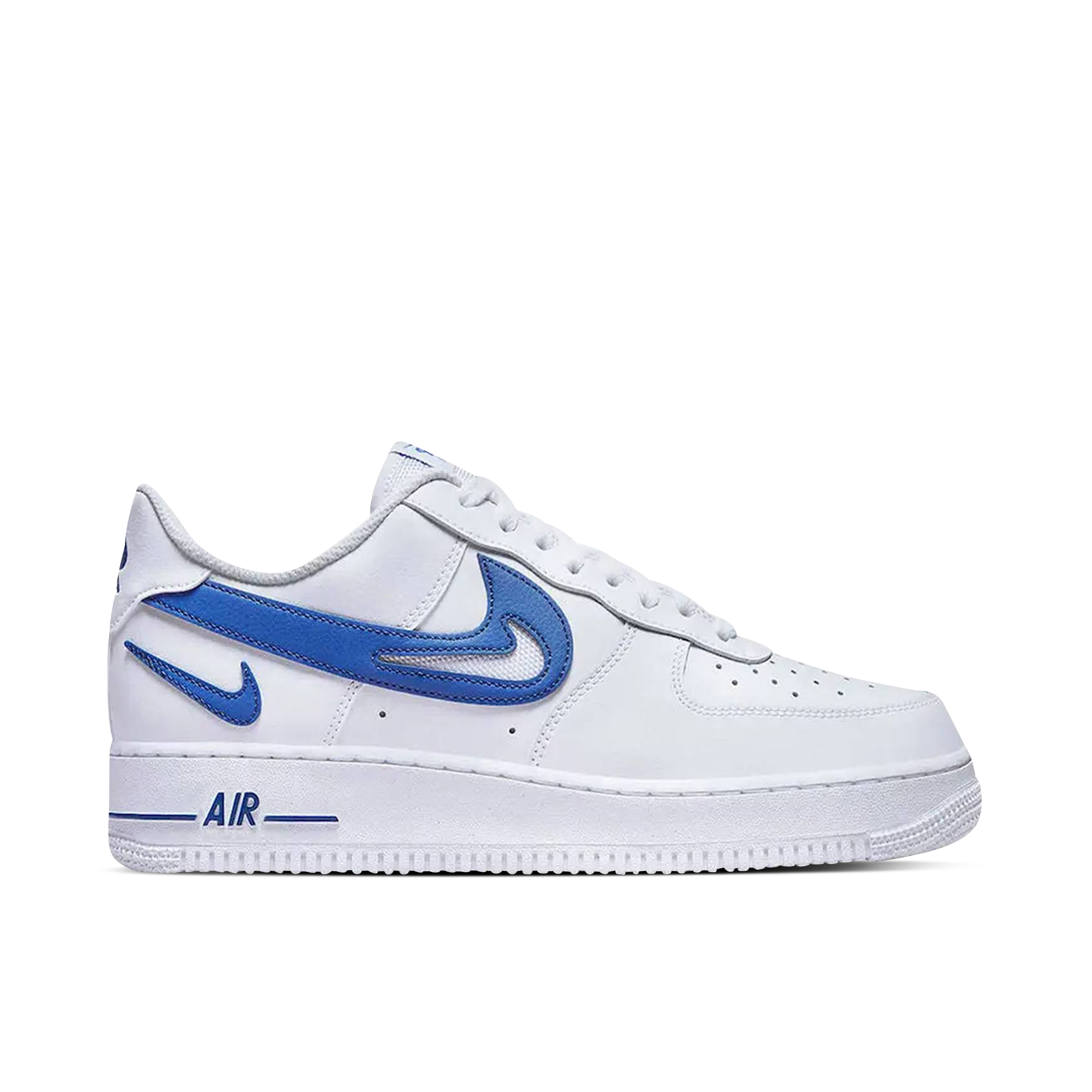 Nike Air Force 1 Low '07 FM Cut Out Swoosh White Game Royal