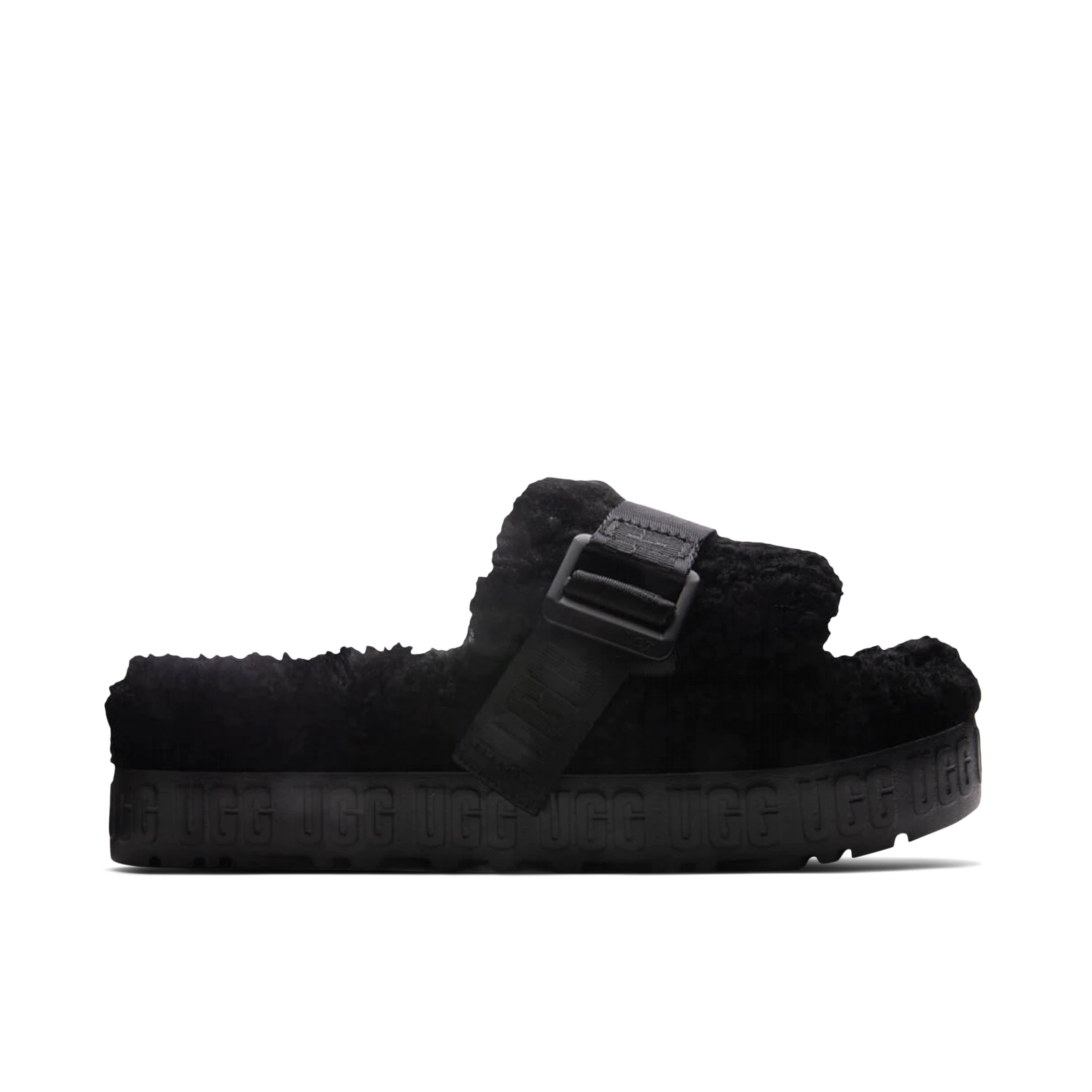 UGG Fluffita Slide Black Womens 1113475 BLK Laced