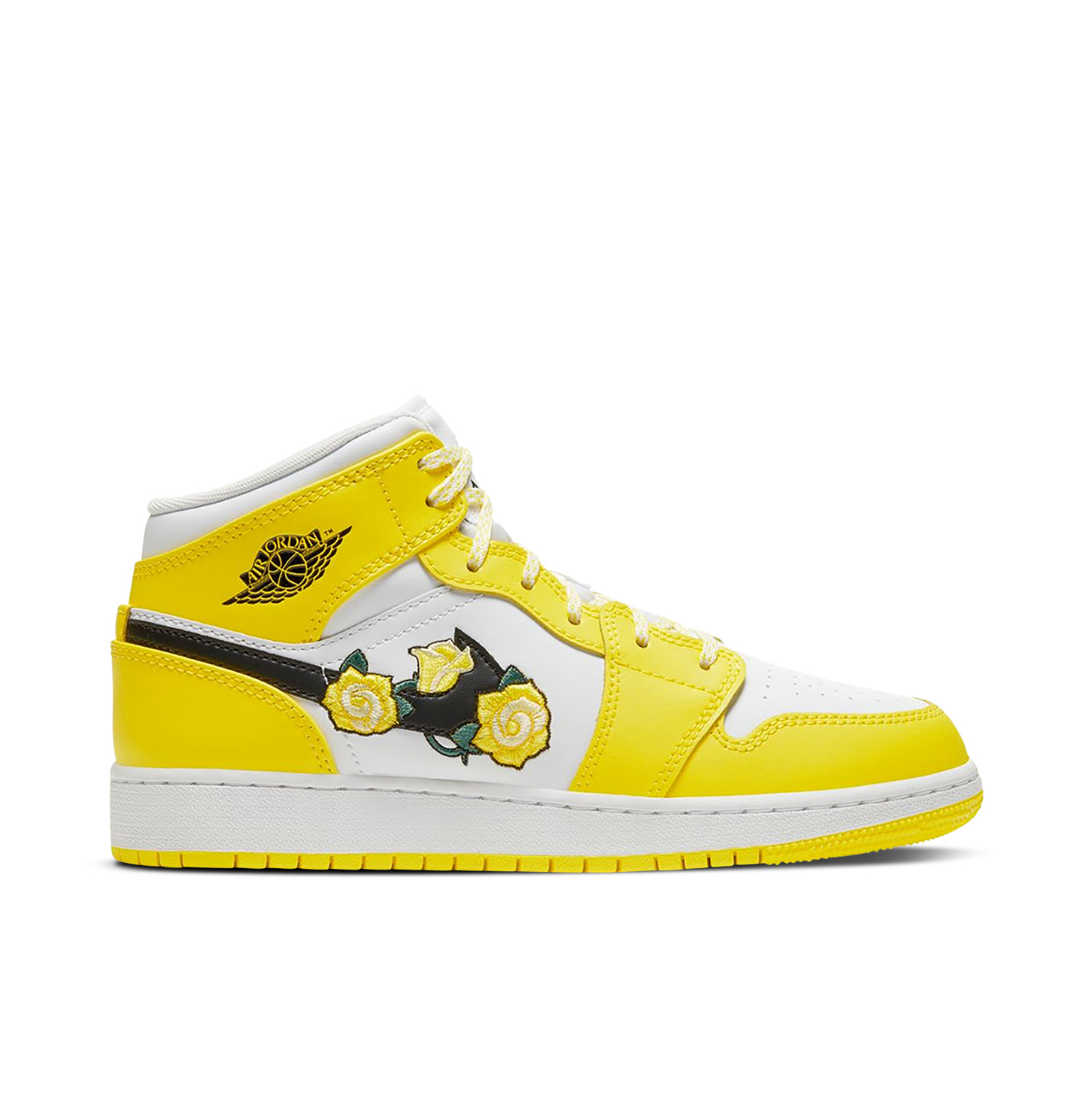 Air Jordan 1 Mid Yellow Floral GS | AV5174-700 | Laced