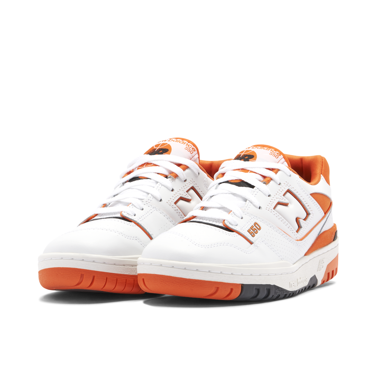 New Balance 550 UNISEX - Trainers - white/mottled orange/white - Zalando