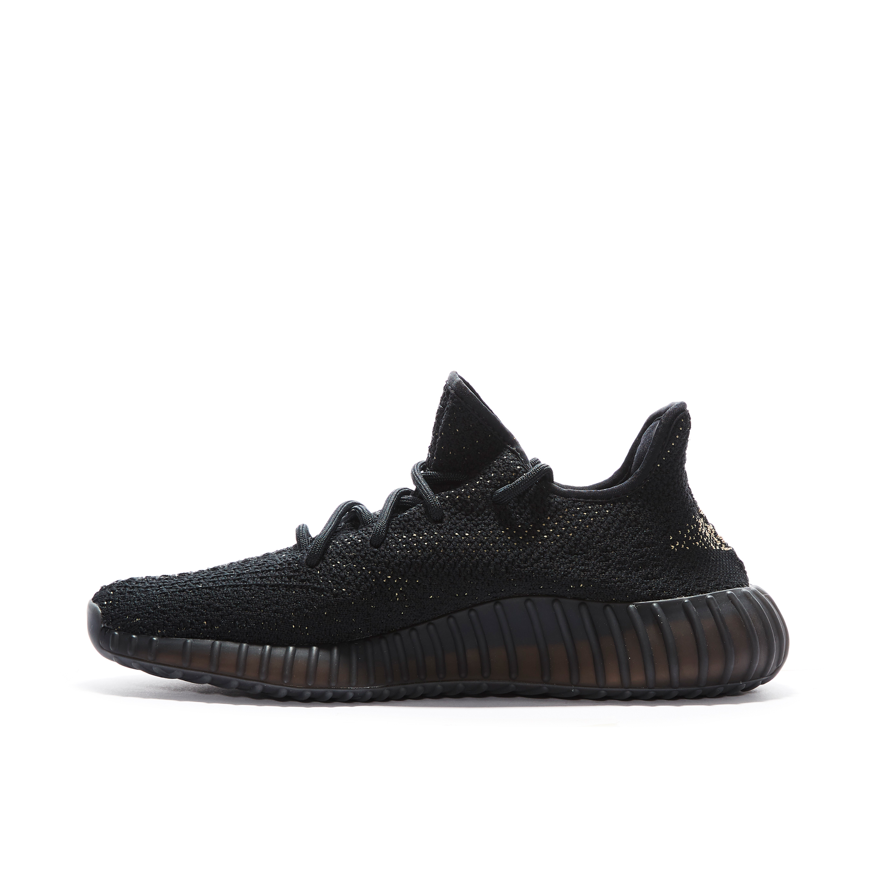 Solid black yeezys on sale