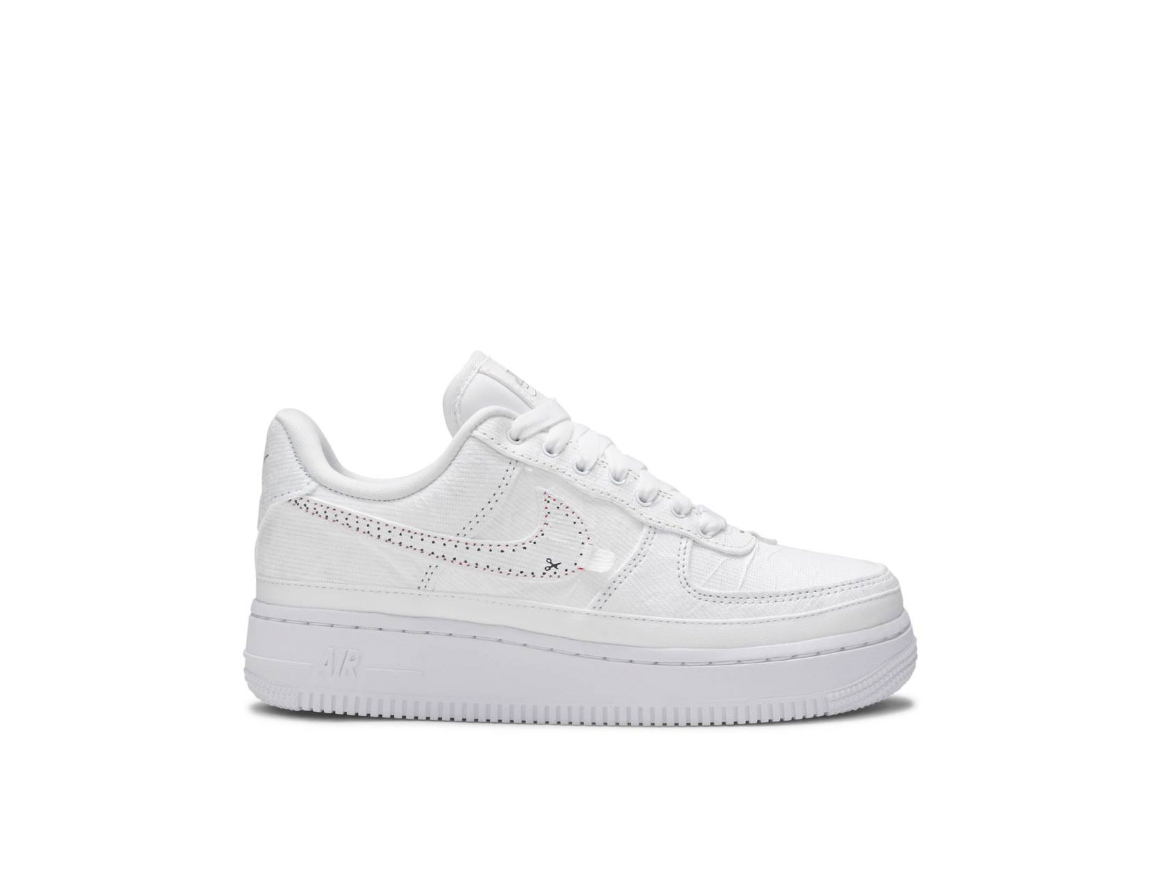 Nike Air Force 1 LX Tear Away Red Swoosh Womens | CJ1650-101 | Laced