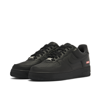 Air force 1 leather low trainers Nike x Supreme Black size 42 EU in Leather  - 32572023