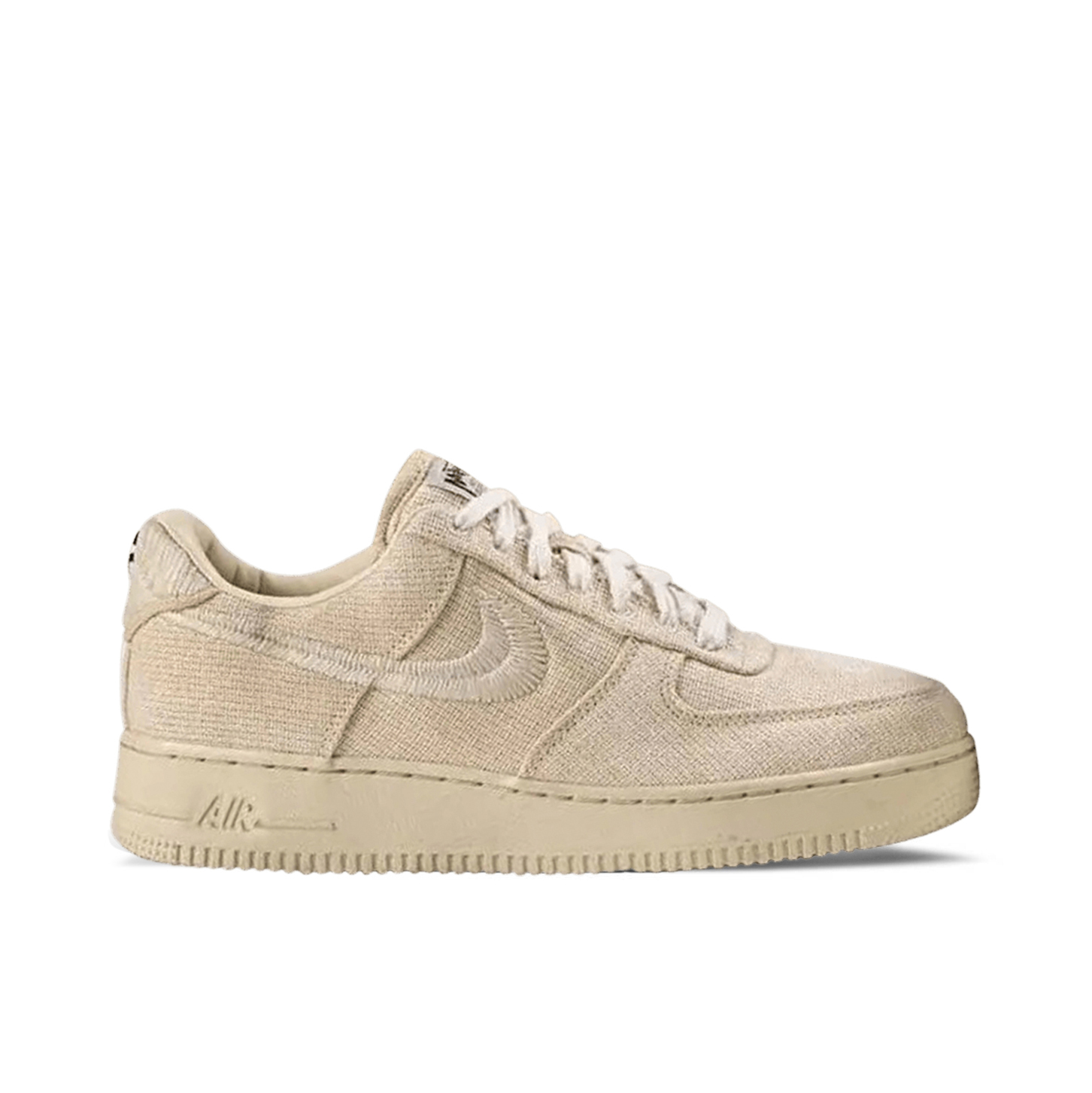 stussy x nike air force 1 low fossil mens stone