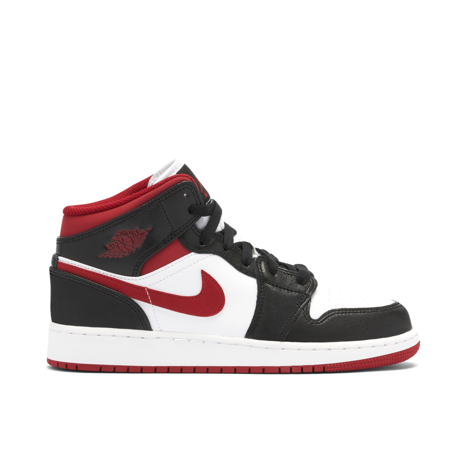 Air Jordan 1 Mid Black White Gym Red | DJ4695-122